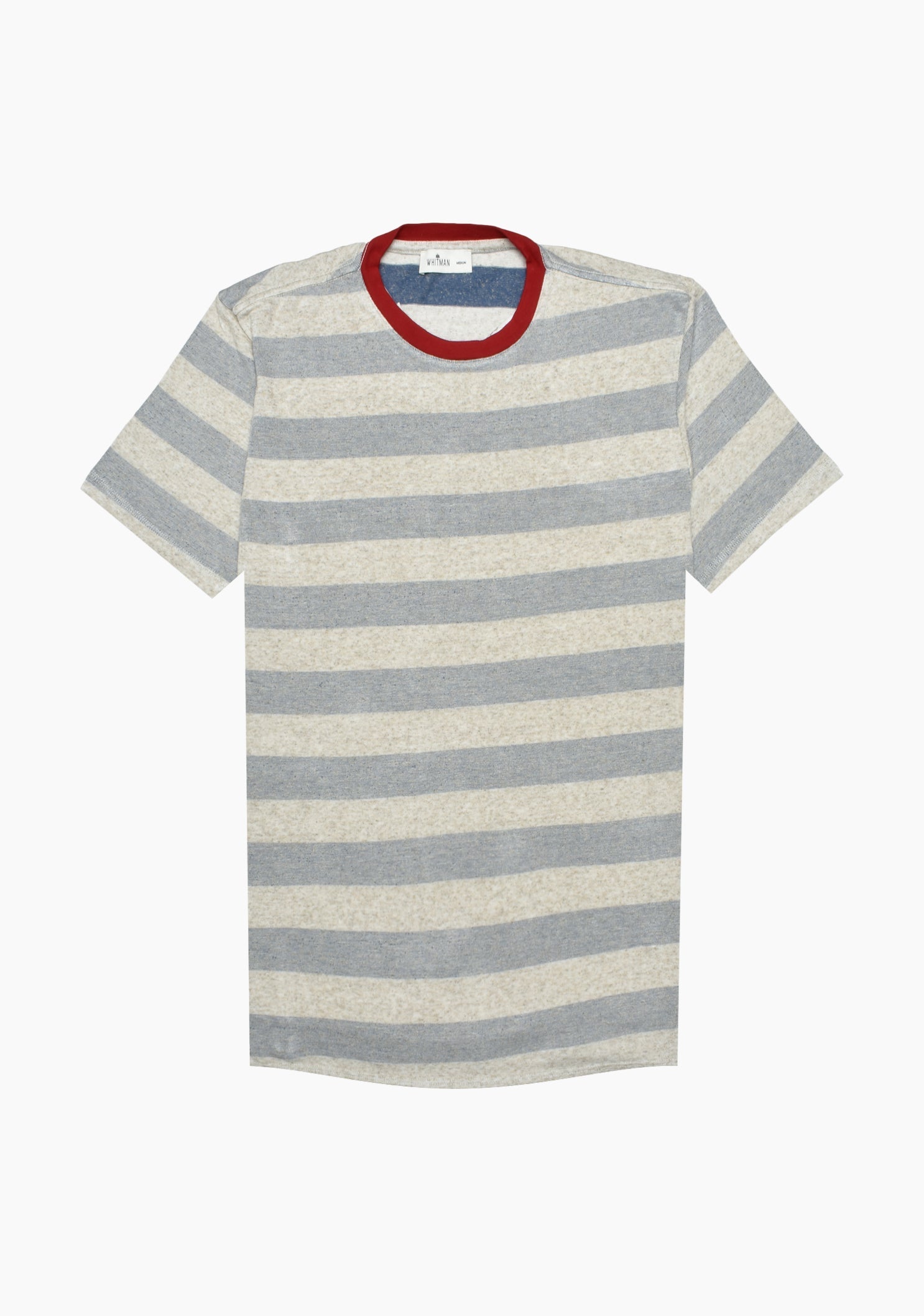 Boyd Beige-Blue Striped T-Shirt