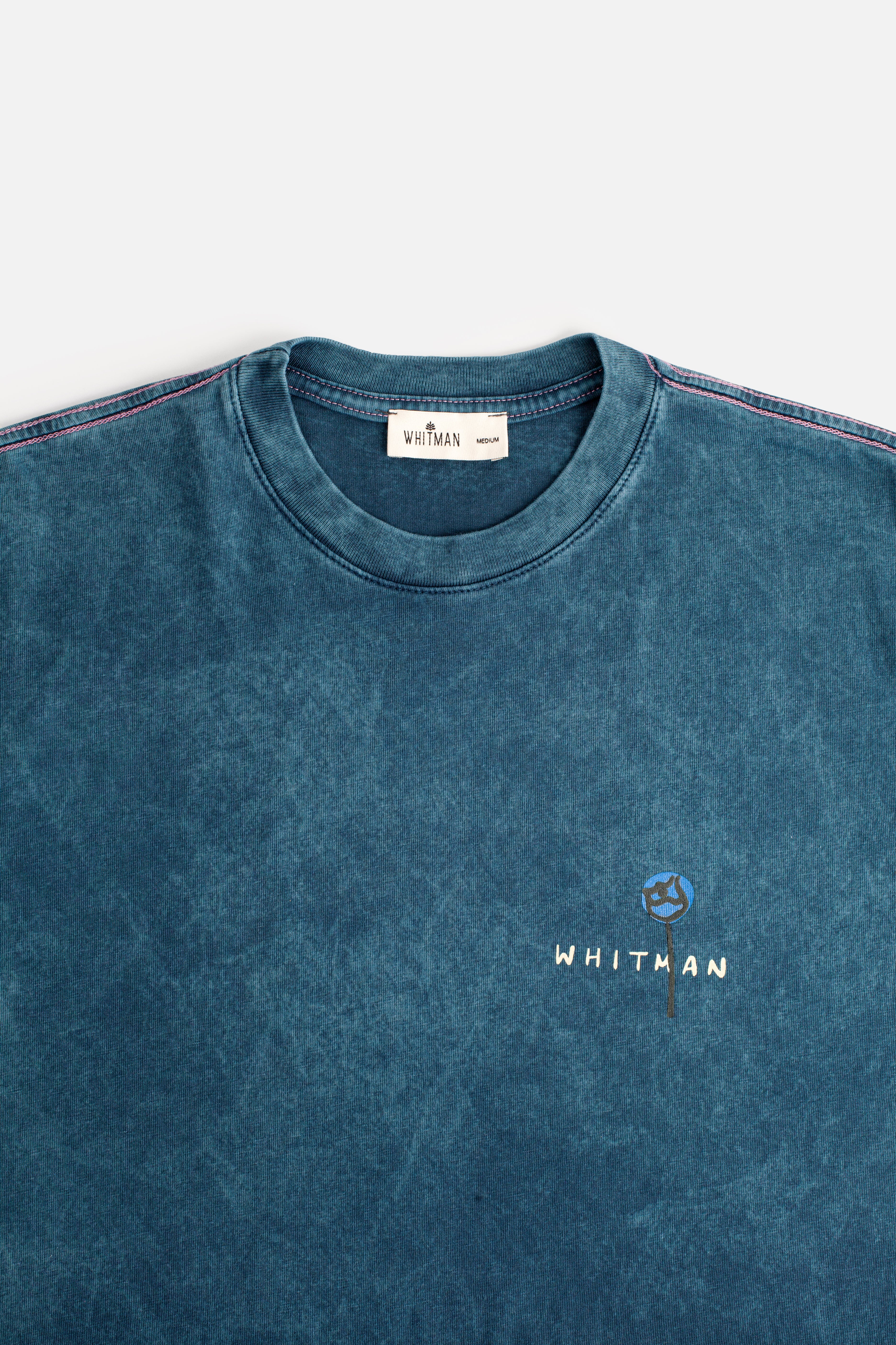 Blue Botanical Print T-Shirt