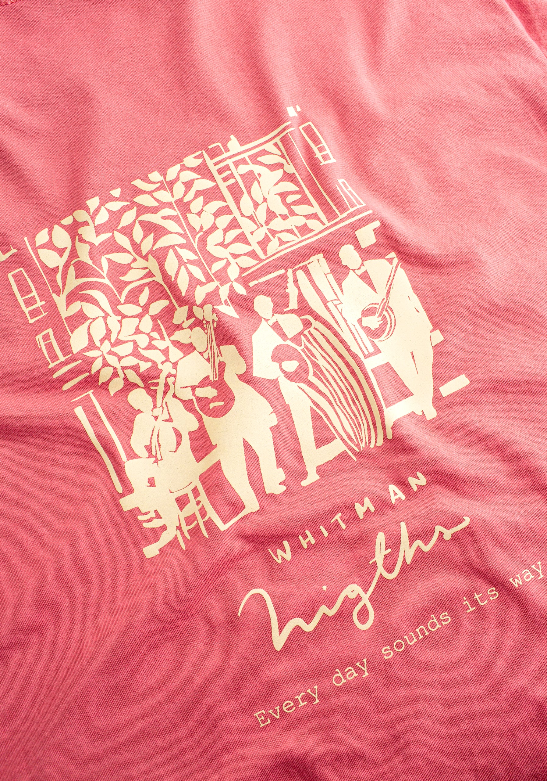 Perk Garment Dyed Coral T-Shirt