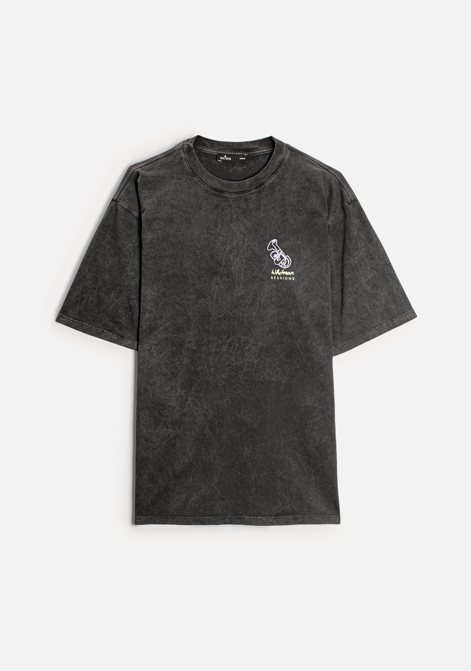Stone Garment Dyed Black T-Shirt