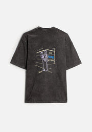 Stone Garment Dyed Black T-Shirt