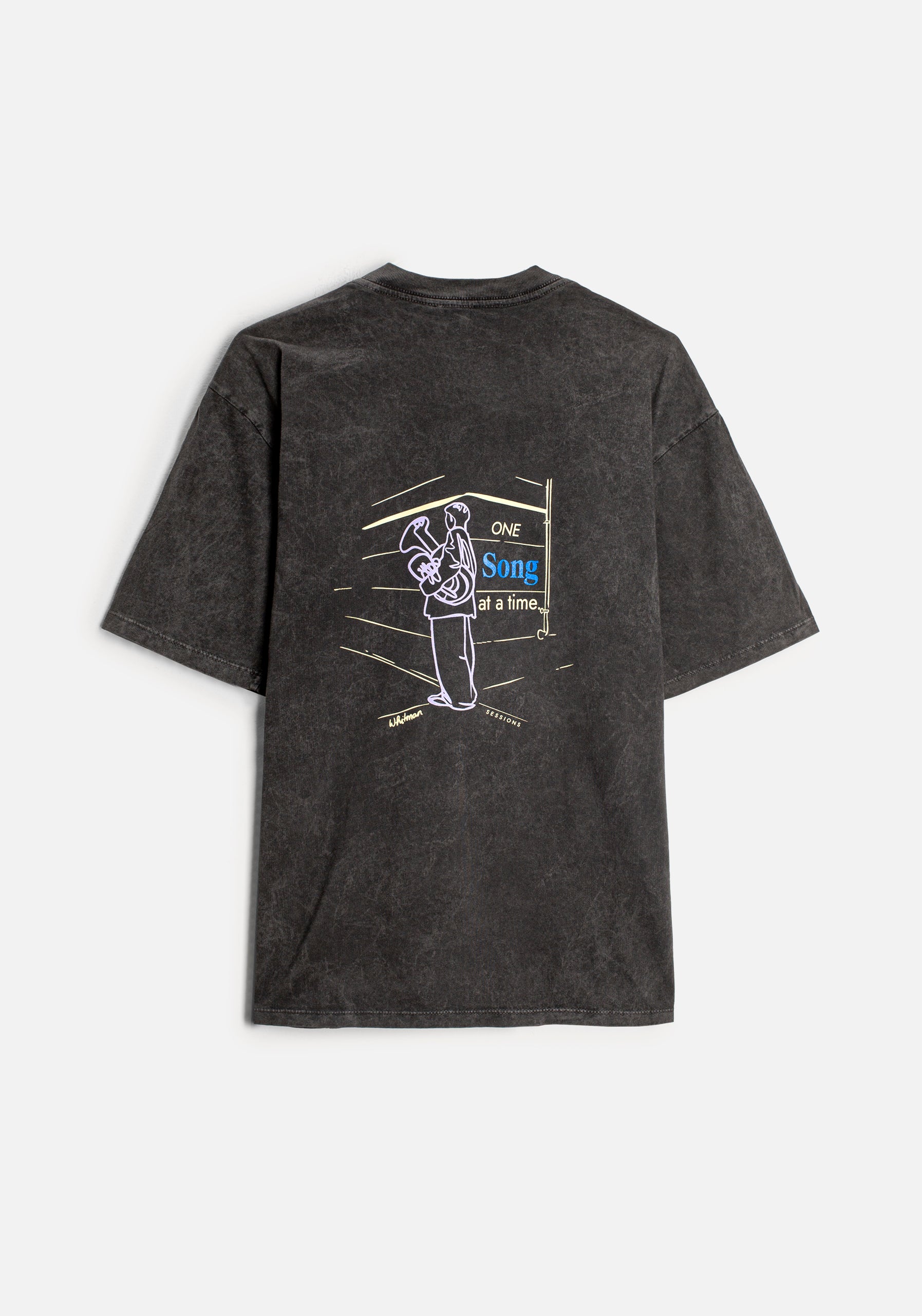 Stone Garment Dyed Black T-Shirt