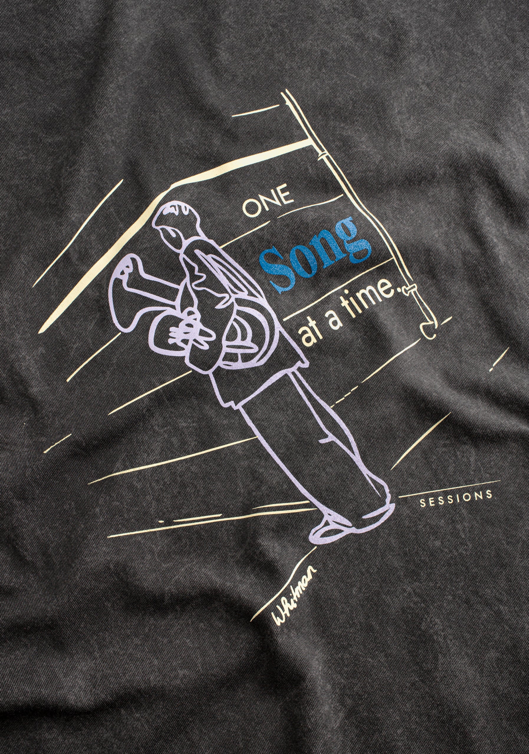 Stone Garment Dyed Black T-Shirt