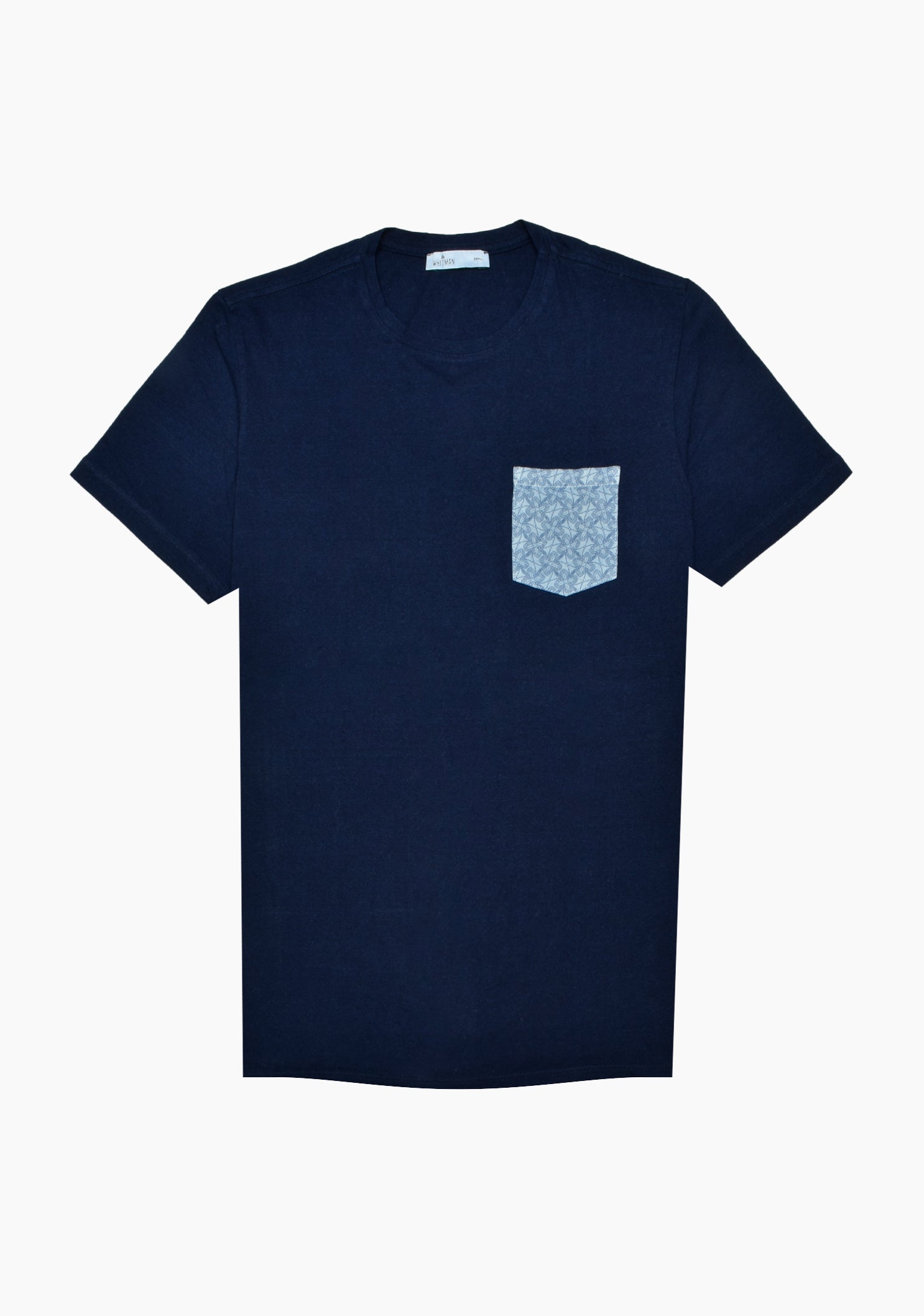 Levine Dark Blue T-Shirt Flower Pocket