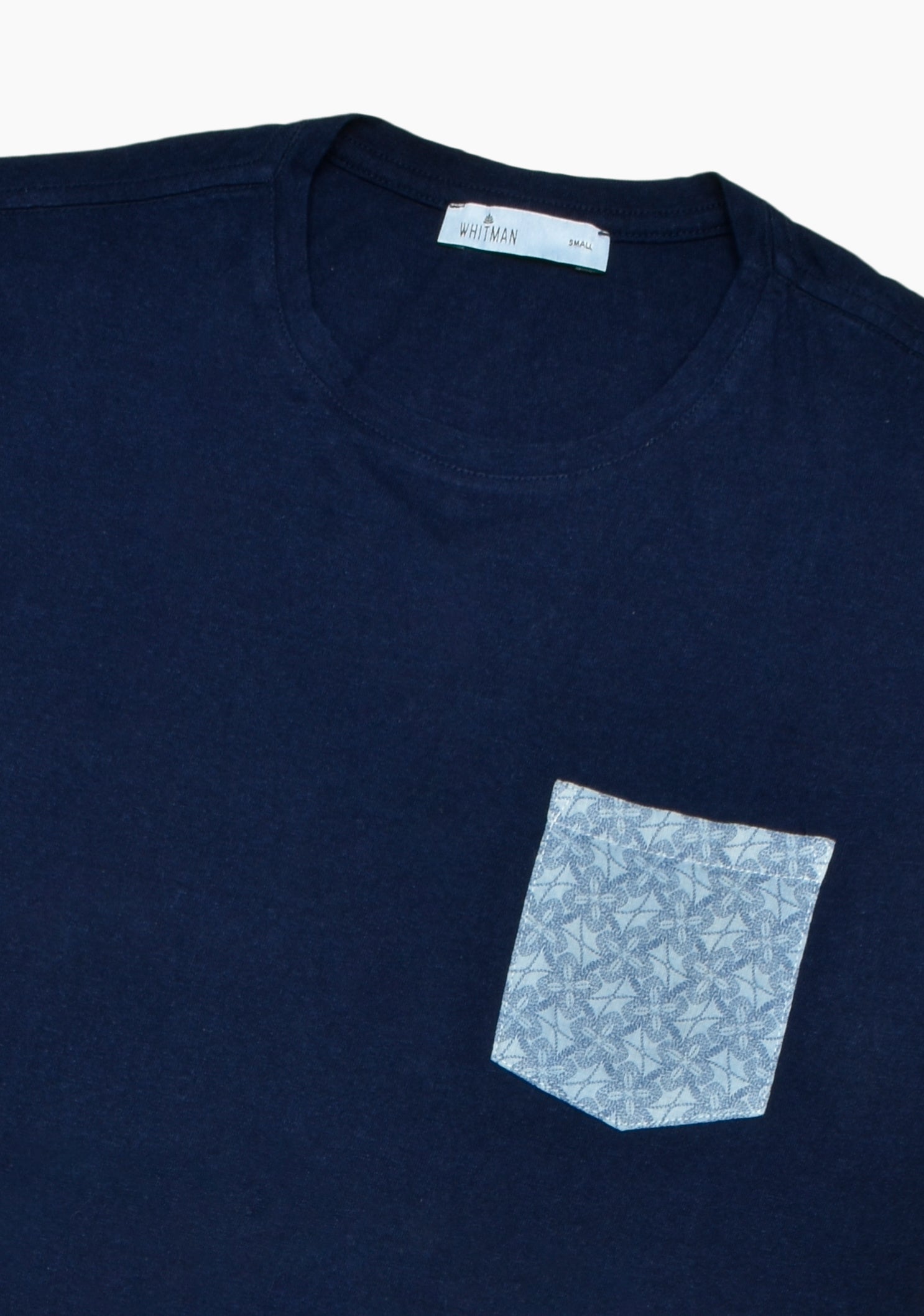 Levine Dark Blue T-Shirt Flower Pocket
