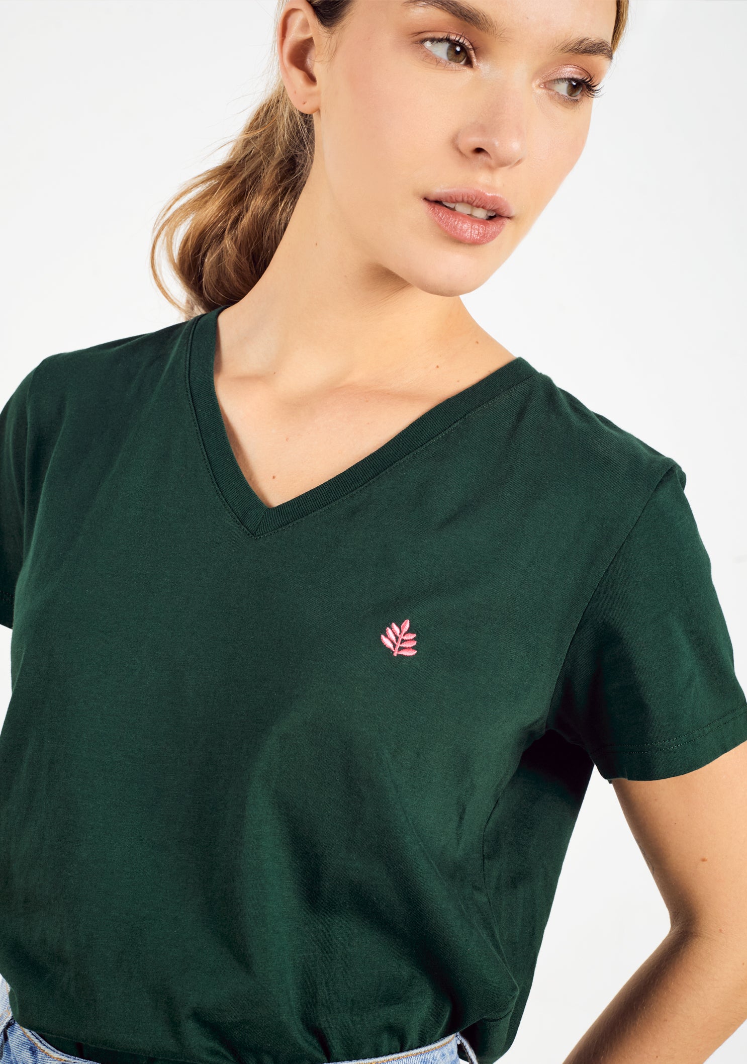 Cenv. Women's Dark Green T-Shirt