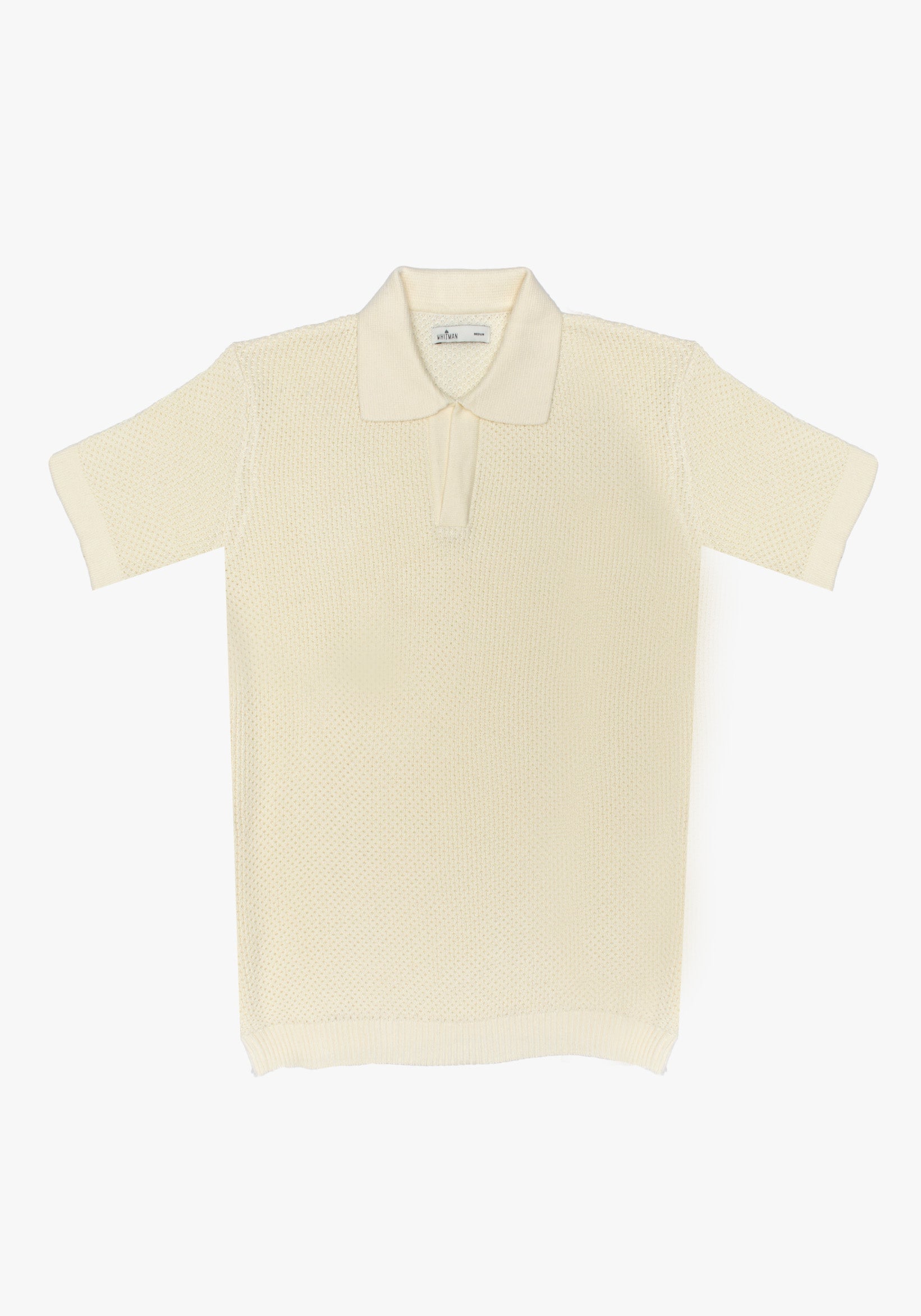 Knitted Beige Polo Shirt