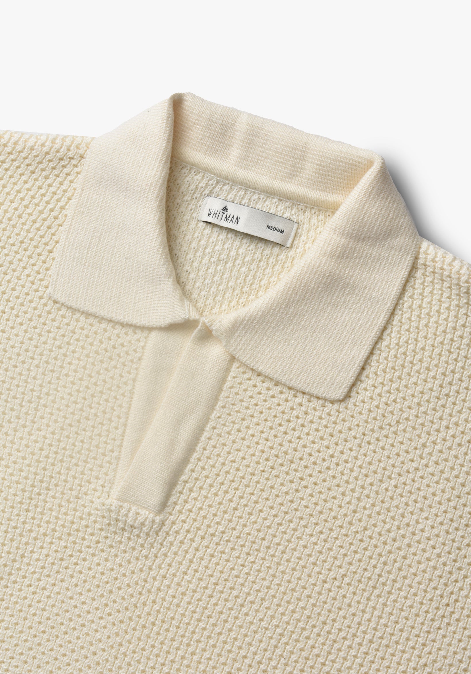 Knitted Beige Polo Shirt