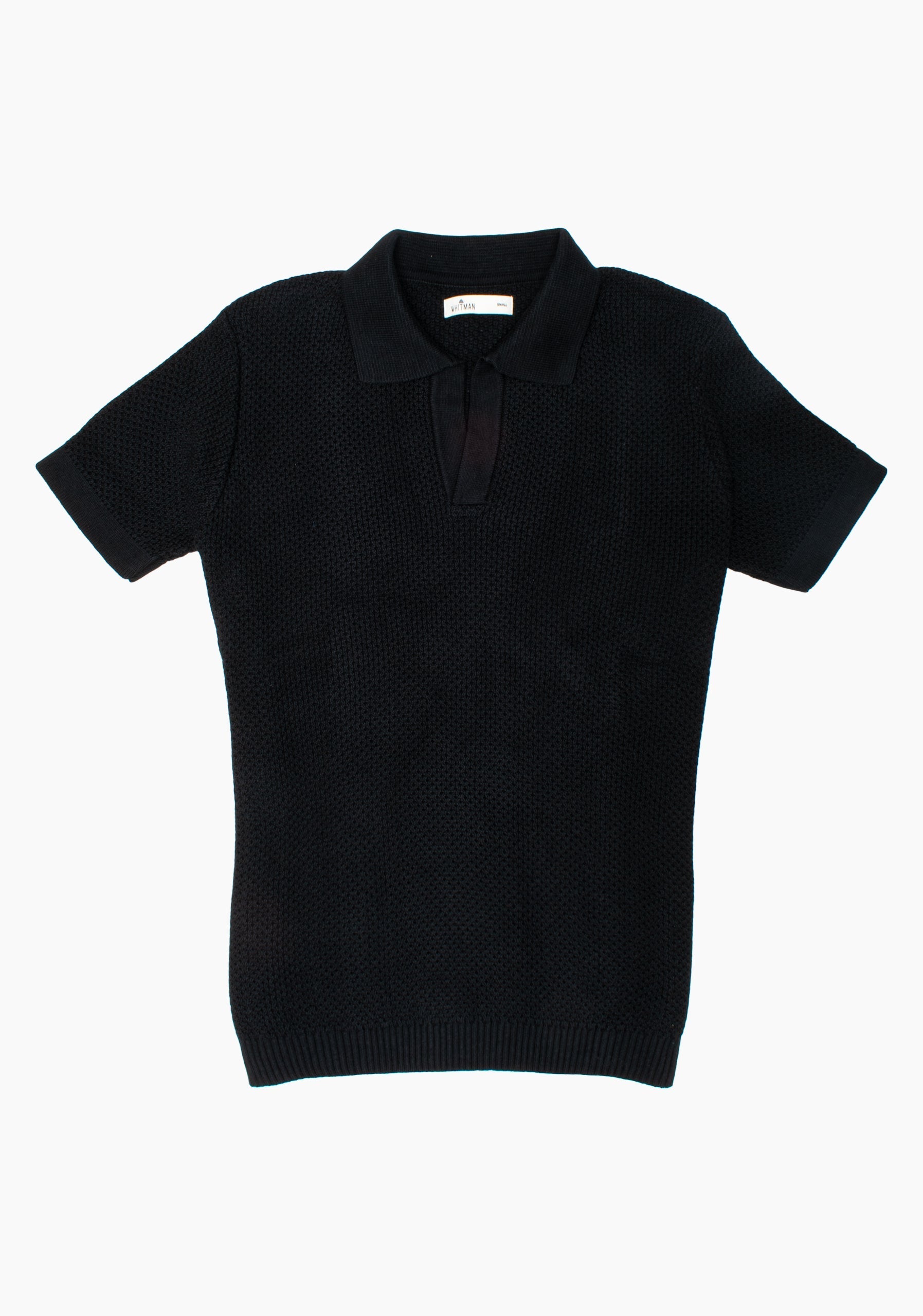 Knitted Black Polo Shirt