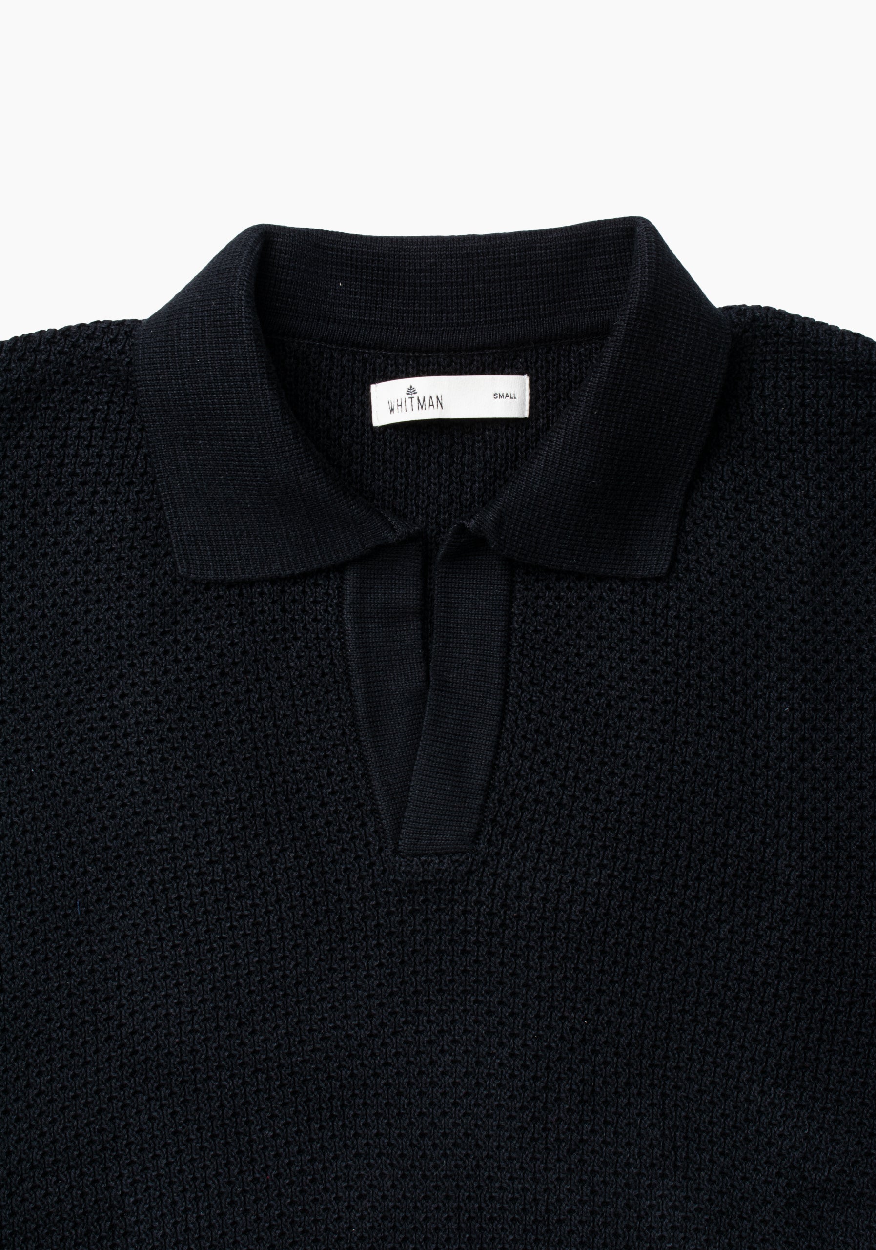 Knitted Black Polo Shirt