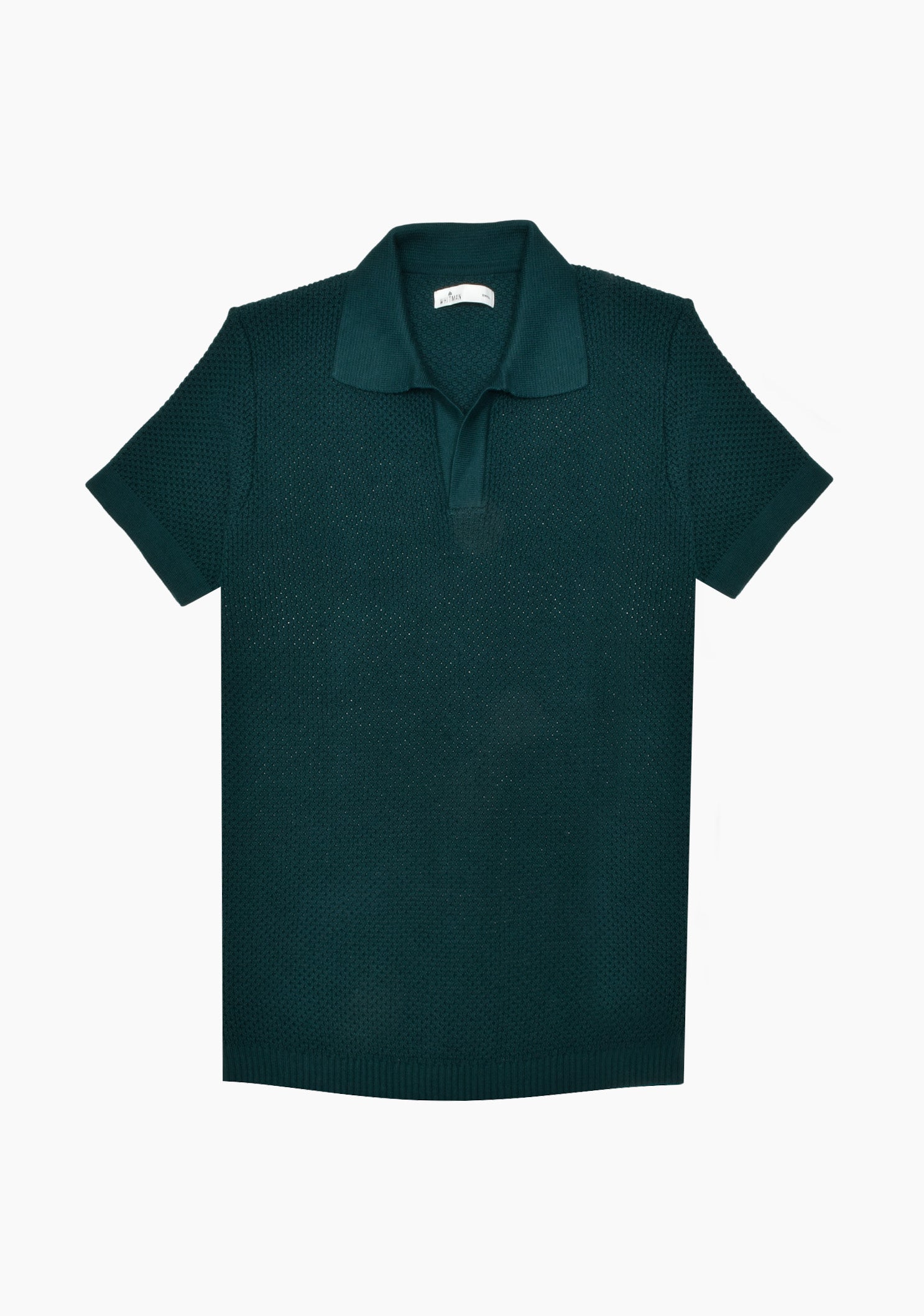 Knitted Dark Green Polo Shirt