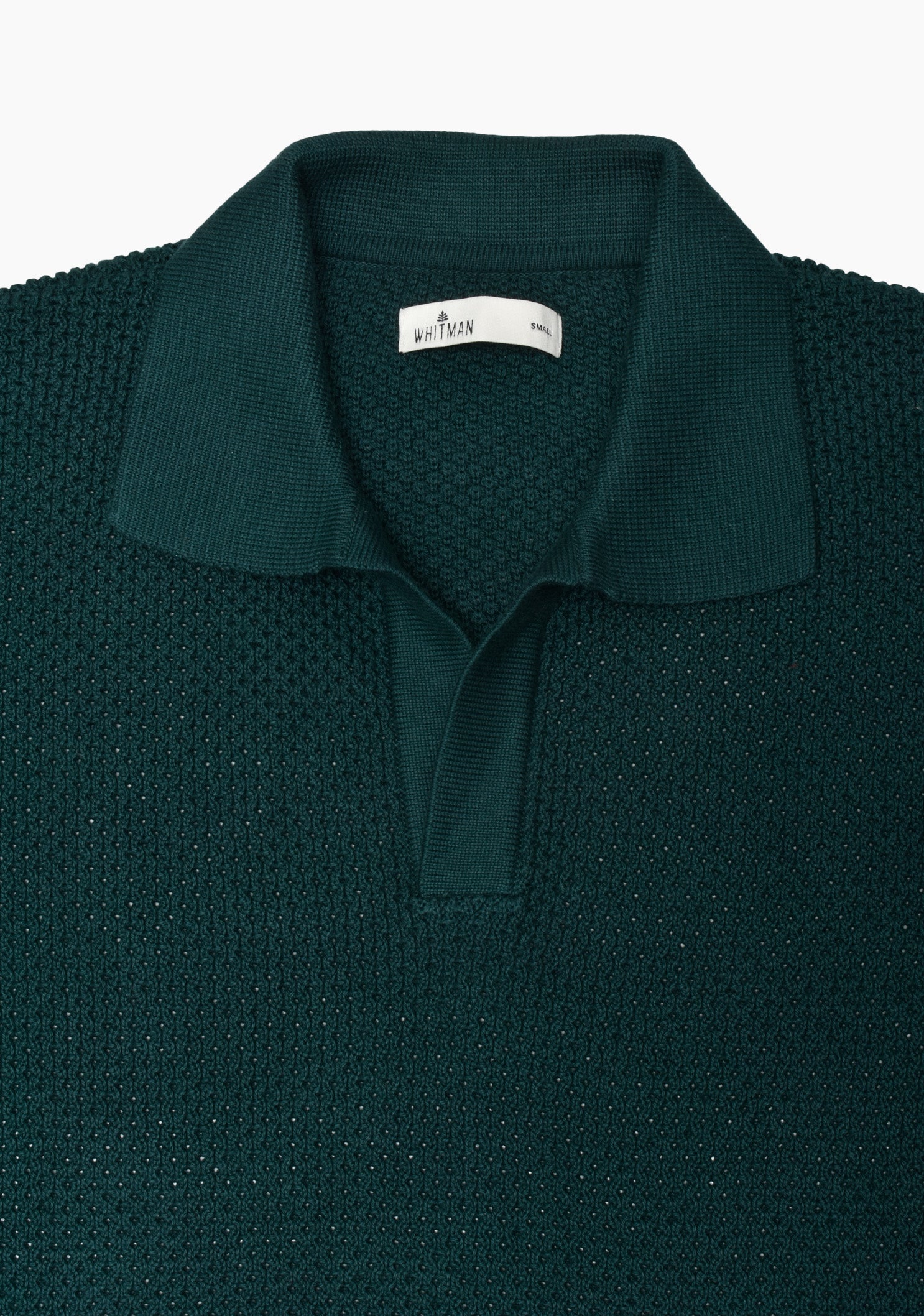 Knitted Dark Green Polo Shirt