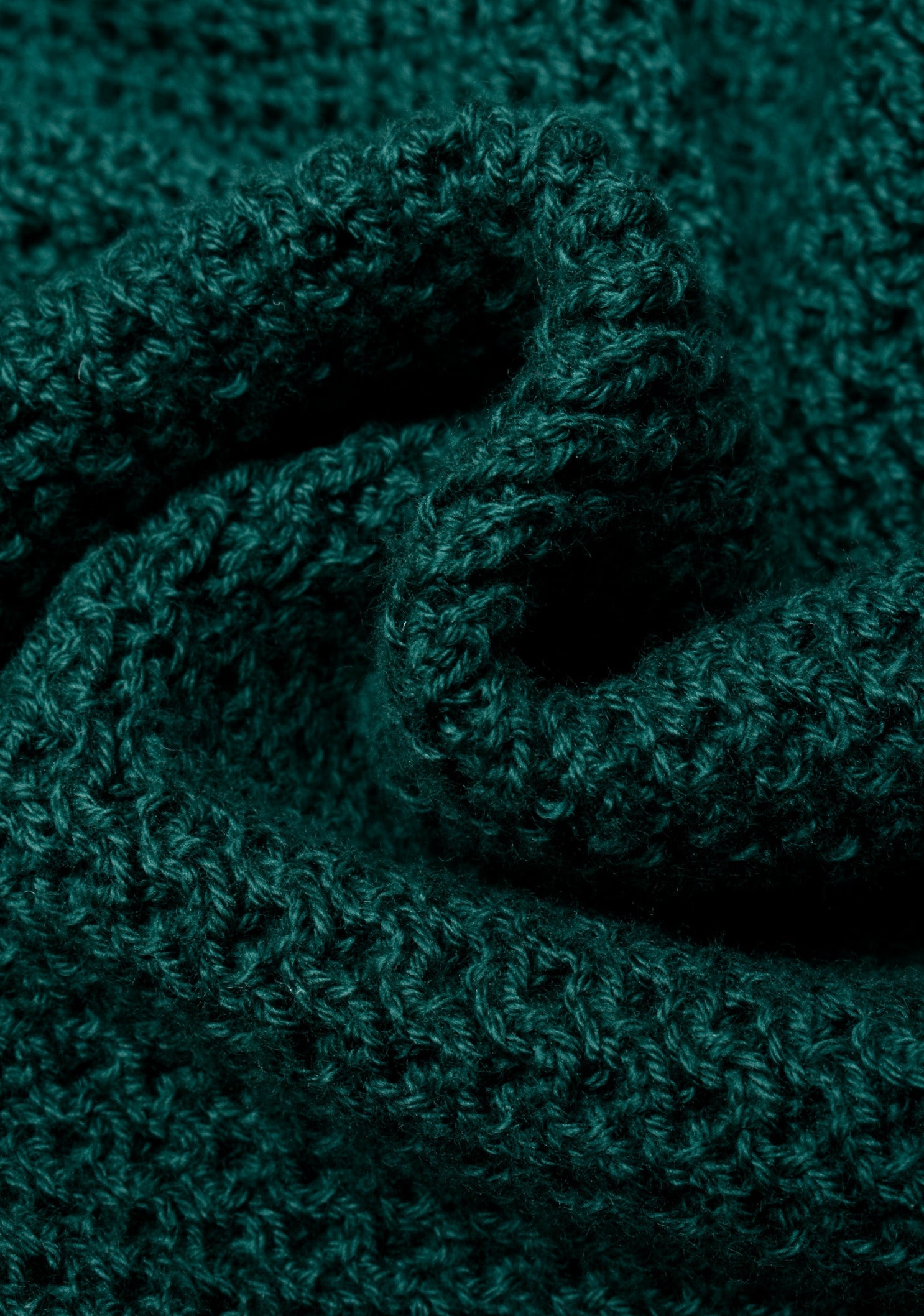 Knitted Dark Green Polo Shirt