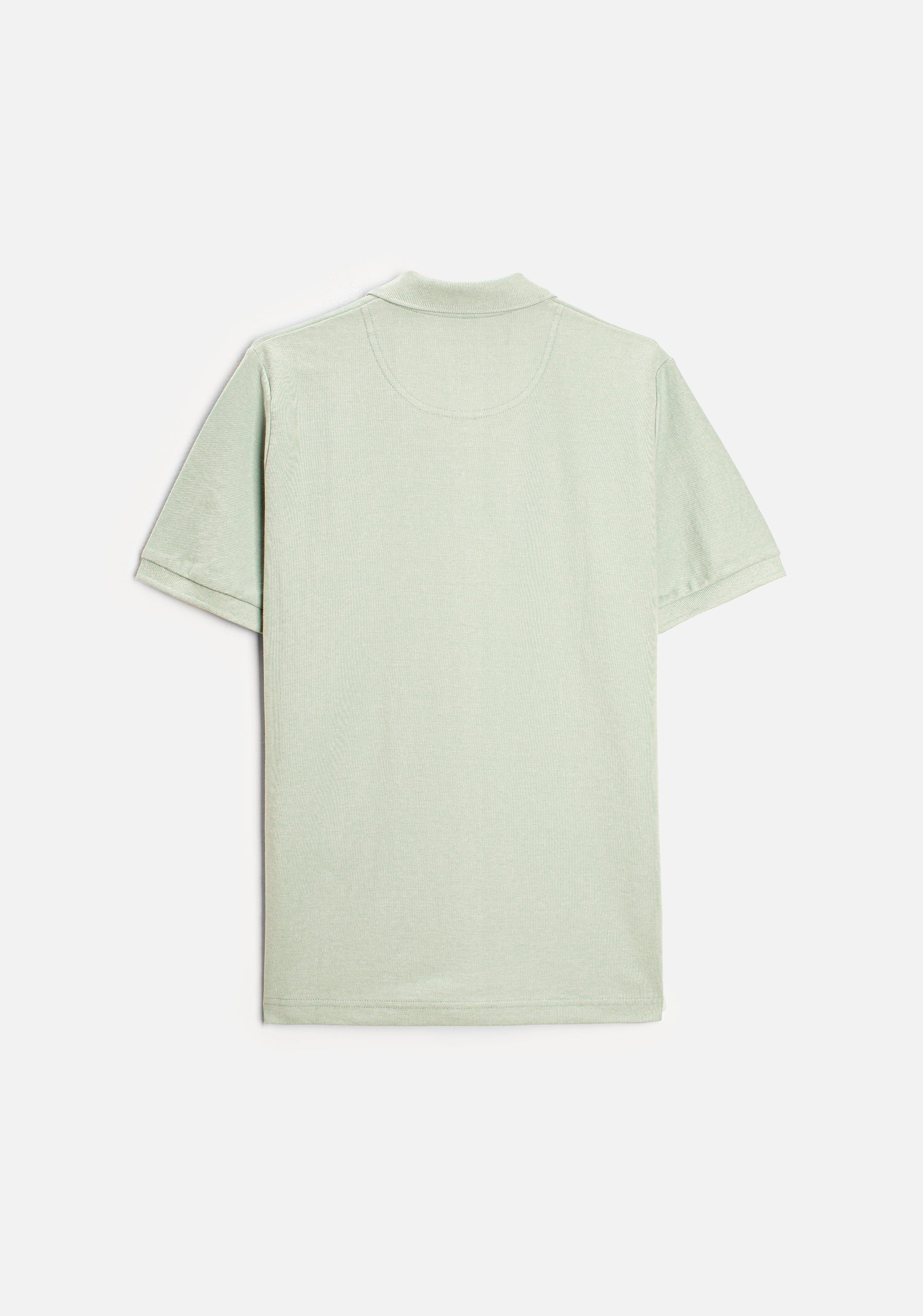 H Solid Color Polo Shirt L-Mint Green