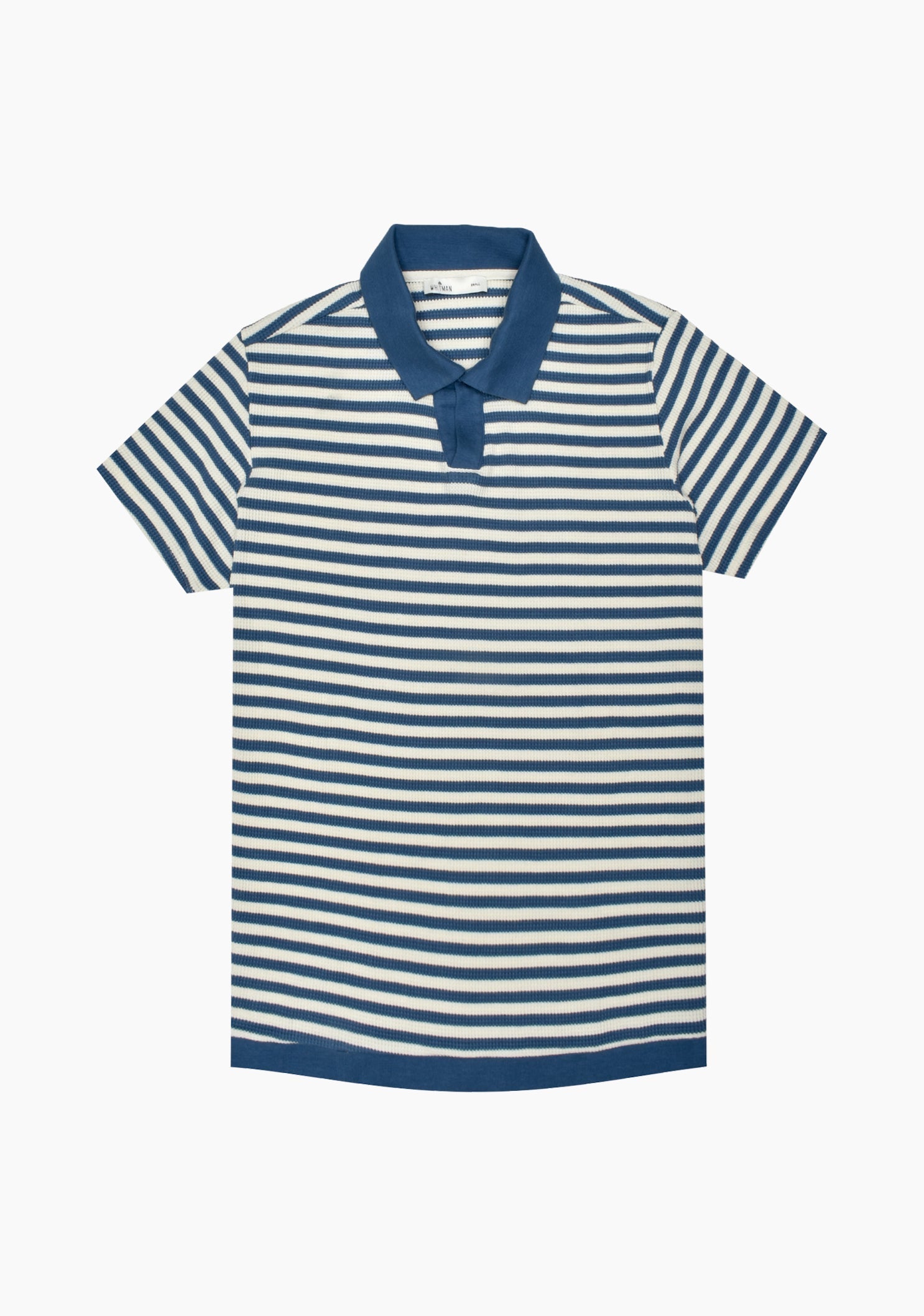 Camiseta Polo Listada Rayas Azul Medio