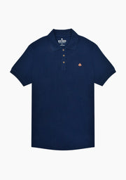 Polo Dark Blue Shirt L-Orange