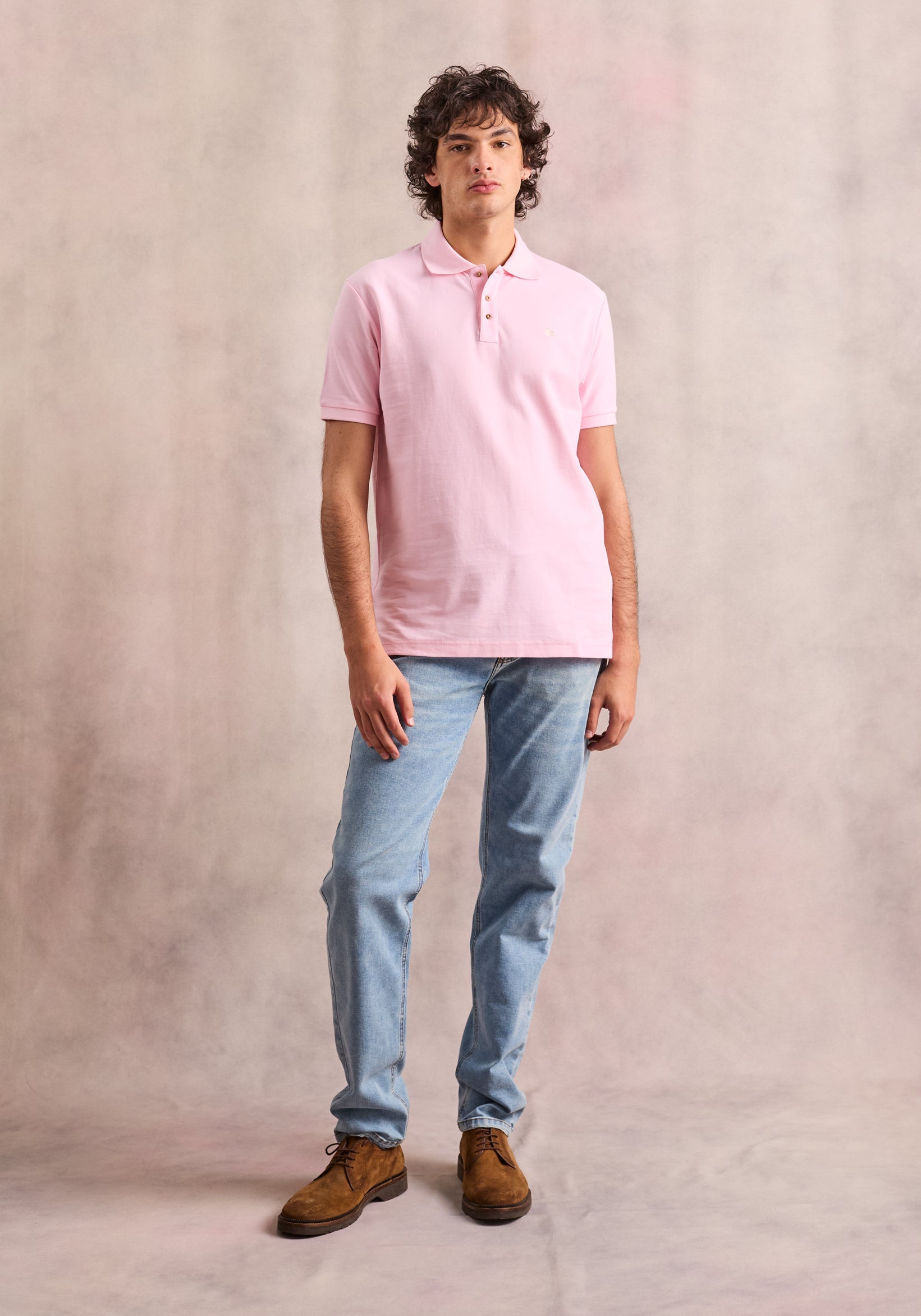 Polo Pink Shirt L-ivory