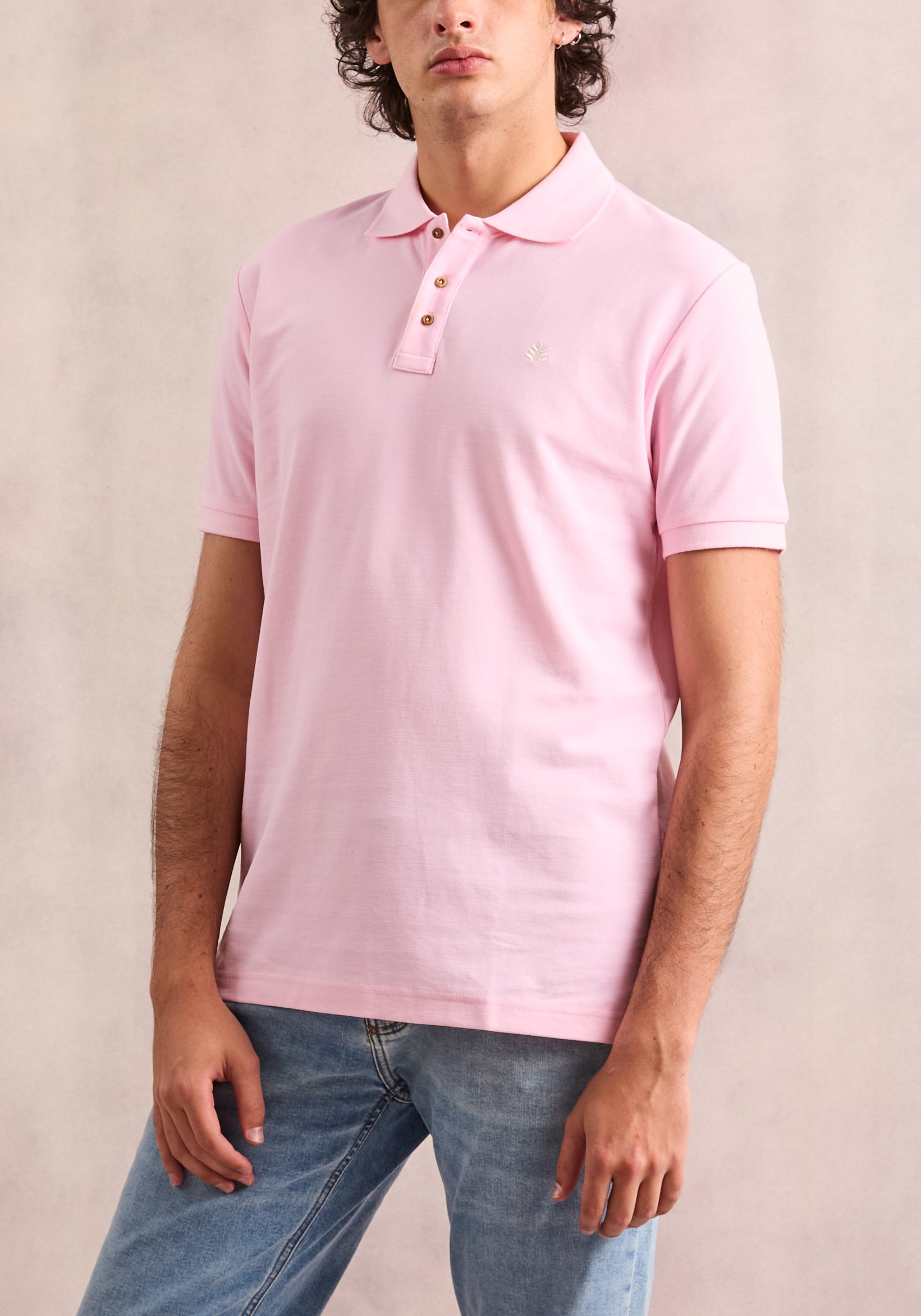 Polo Pink Shirt L-ivory