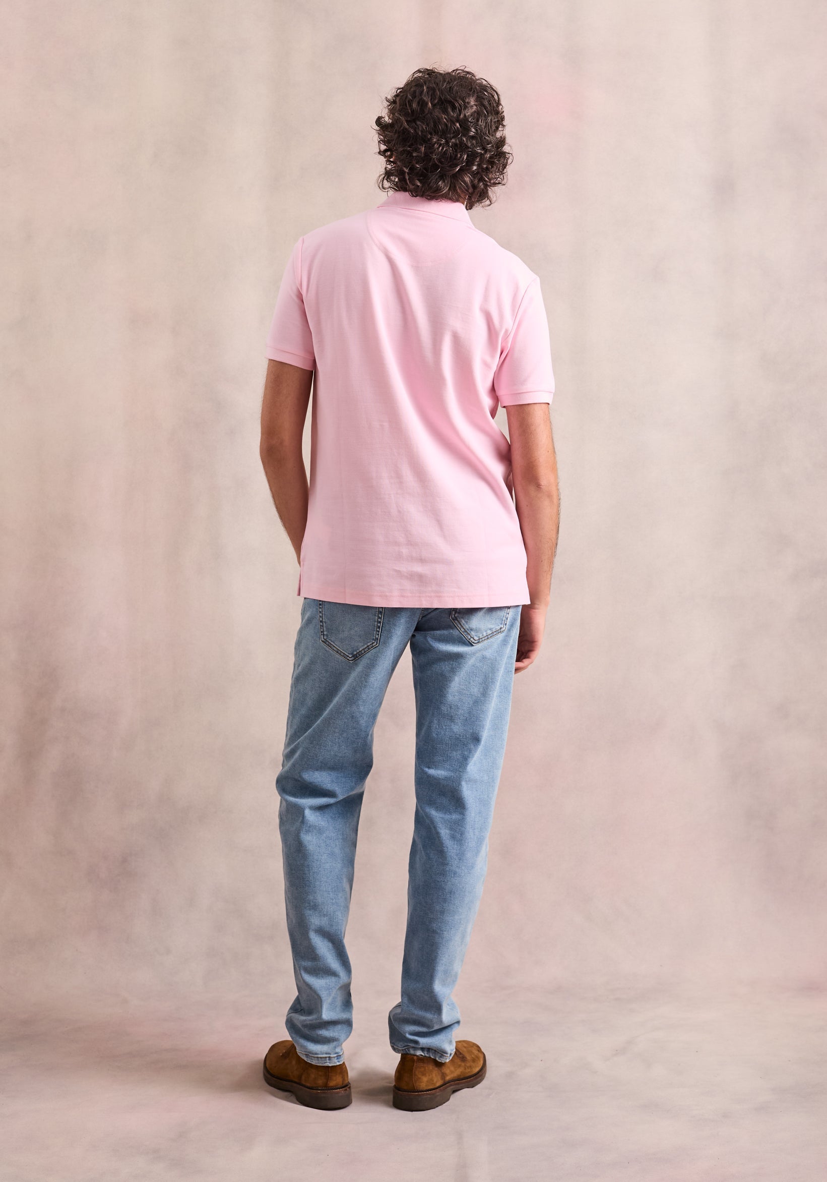 Polo Pink Shirt L-ivory