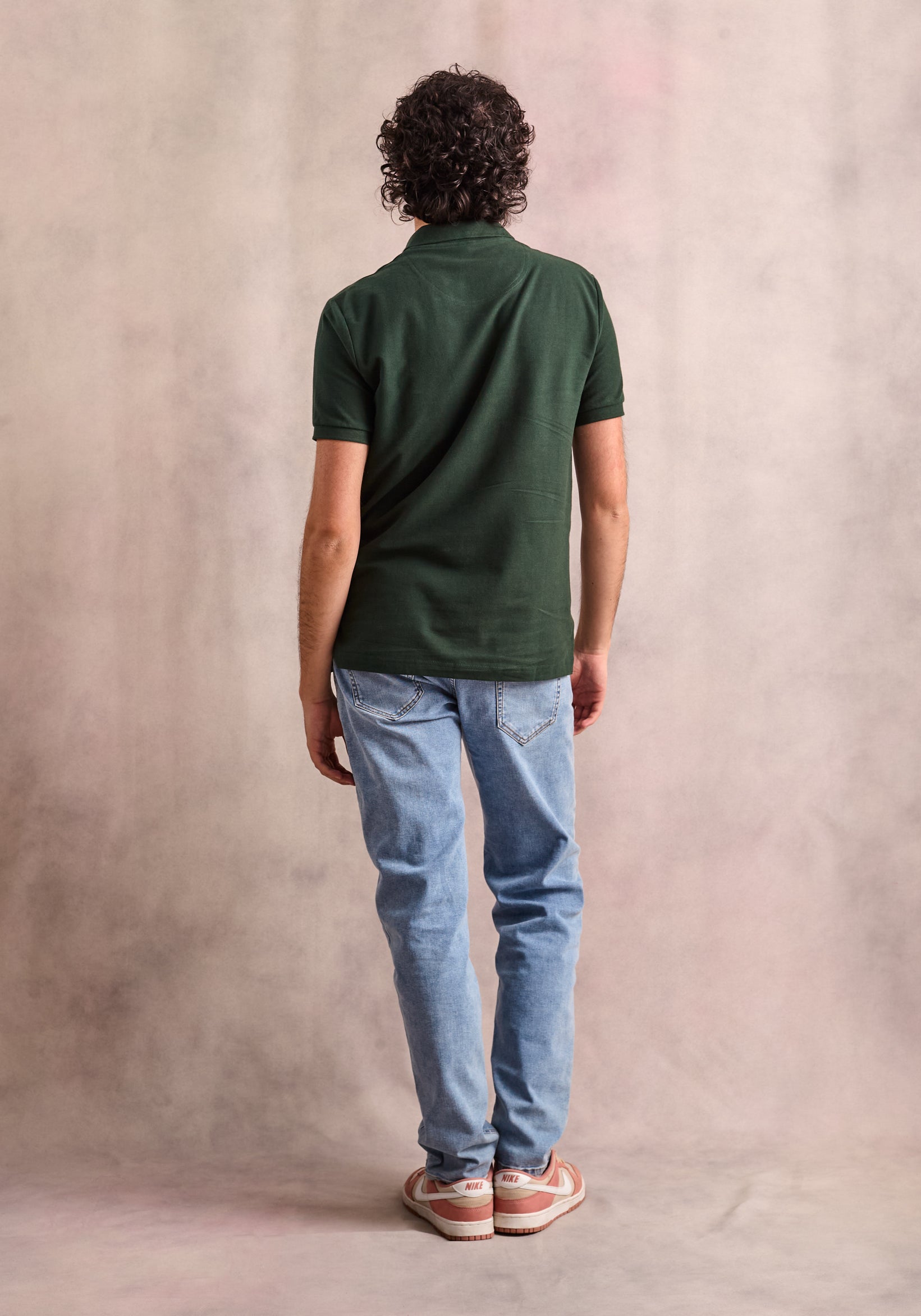 Camiseta Tipo Polo Verde Osc. L-Ros