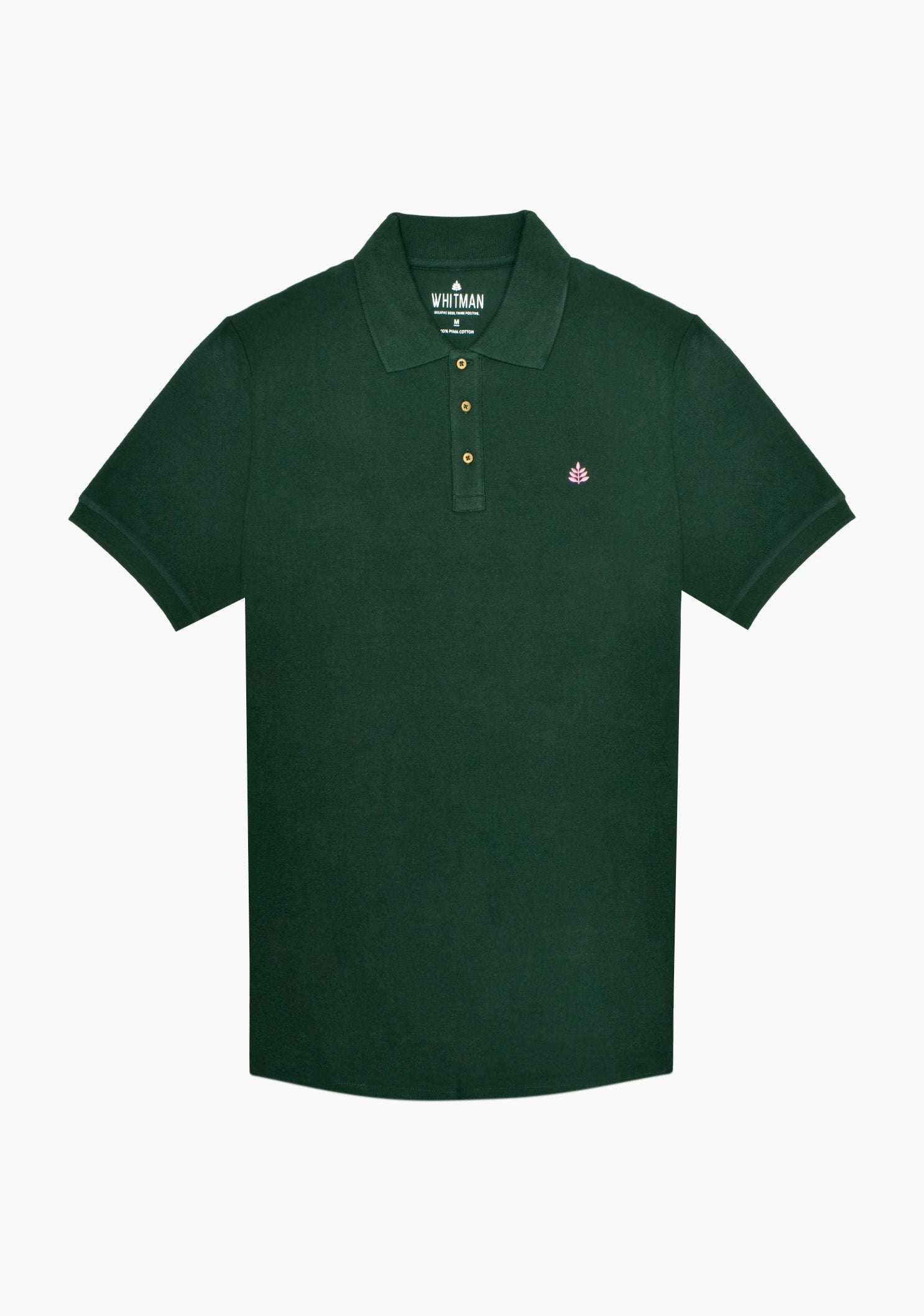 Polo Dark Green Shirt L-pink