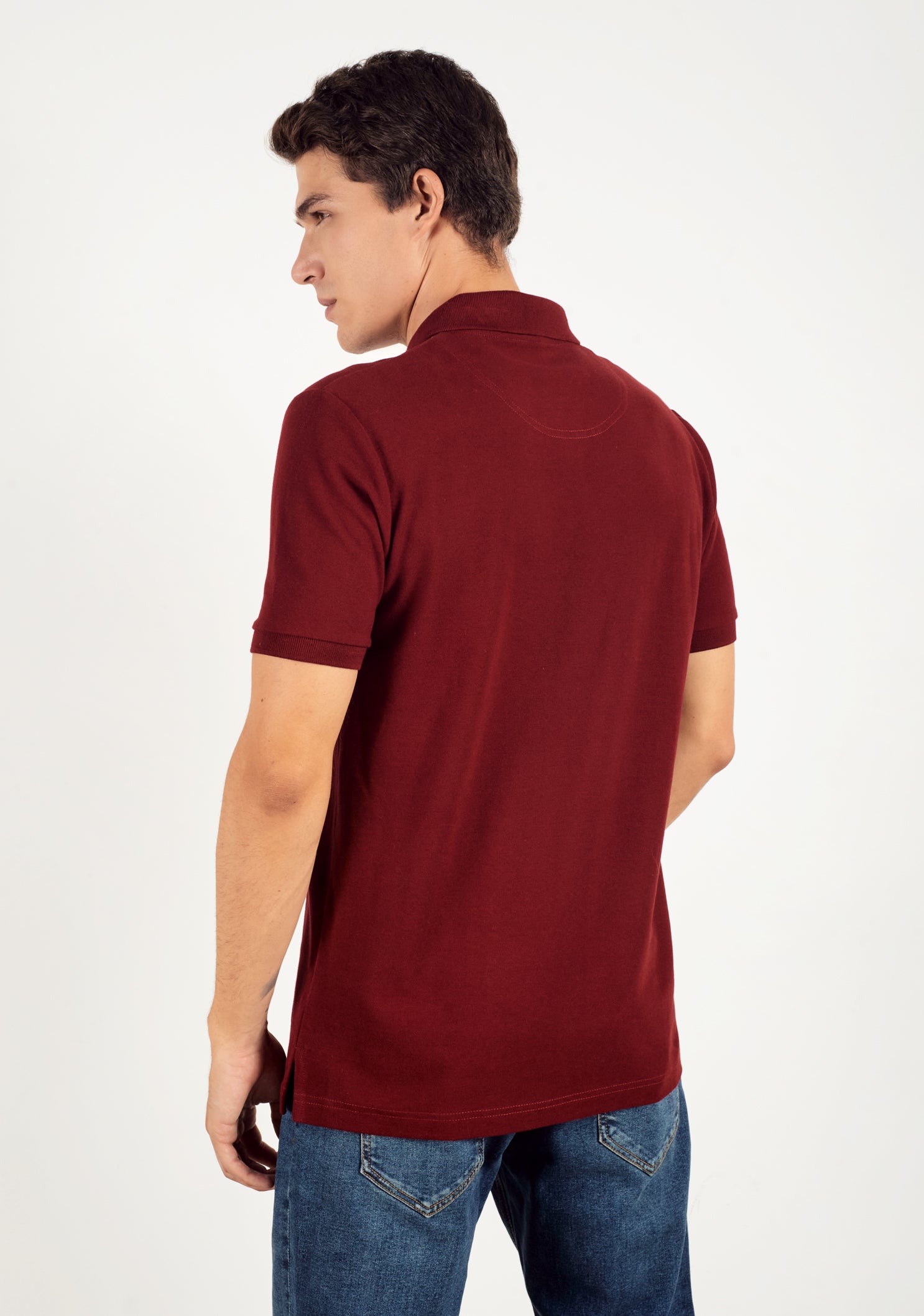 Polo Burgundy Shirt L-Blue