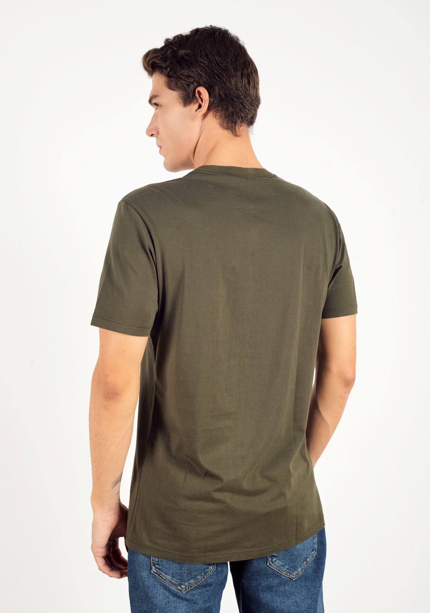 T-shirt in Military Green L-Pink