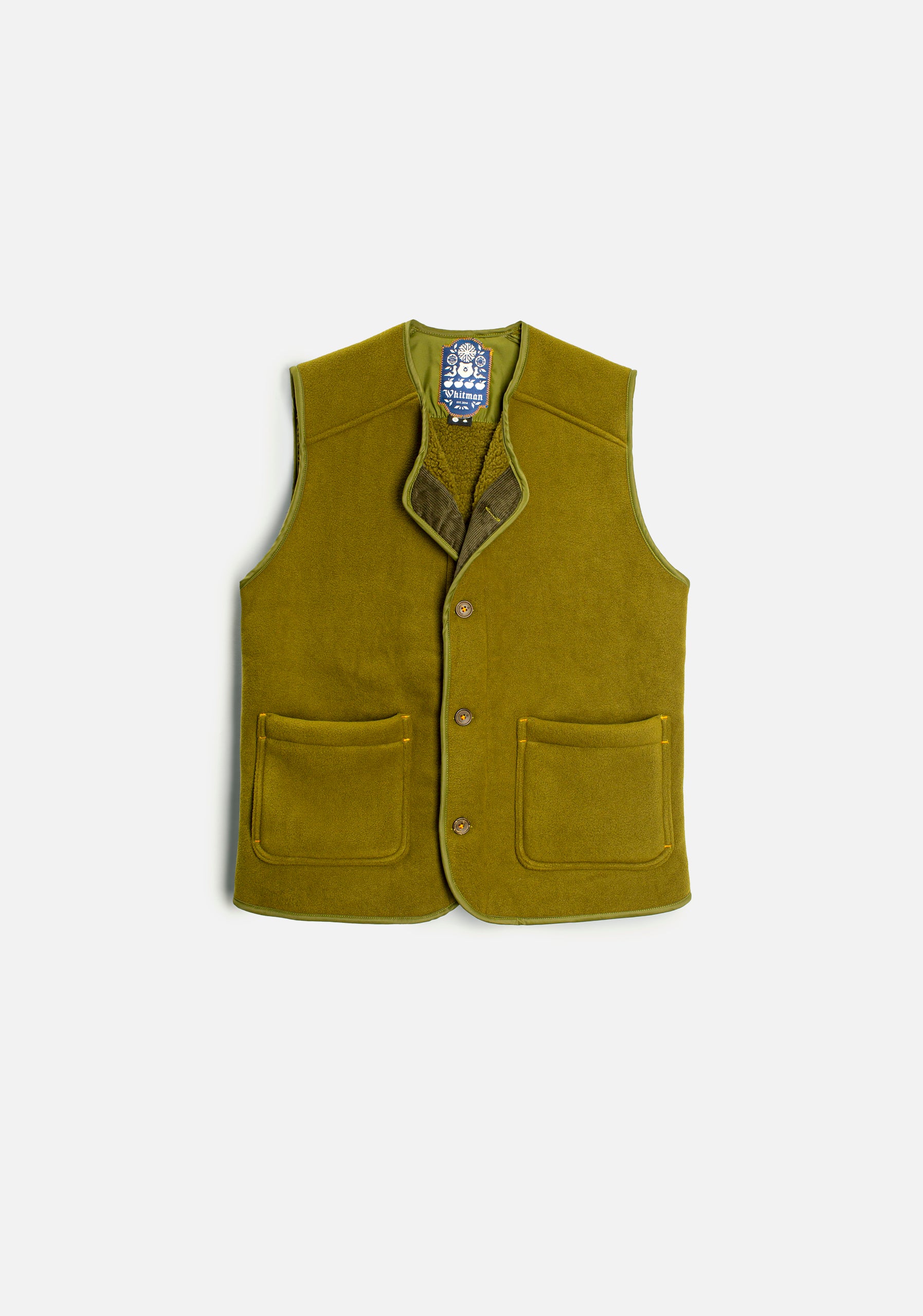 H Adam Sherpa Vest Light Green