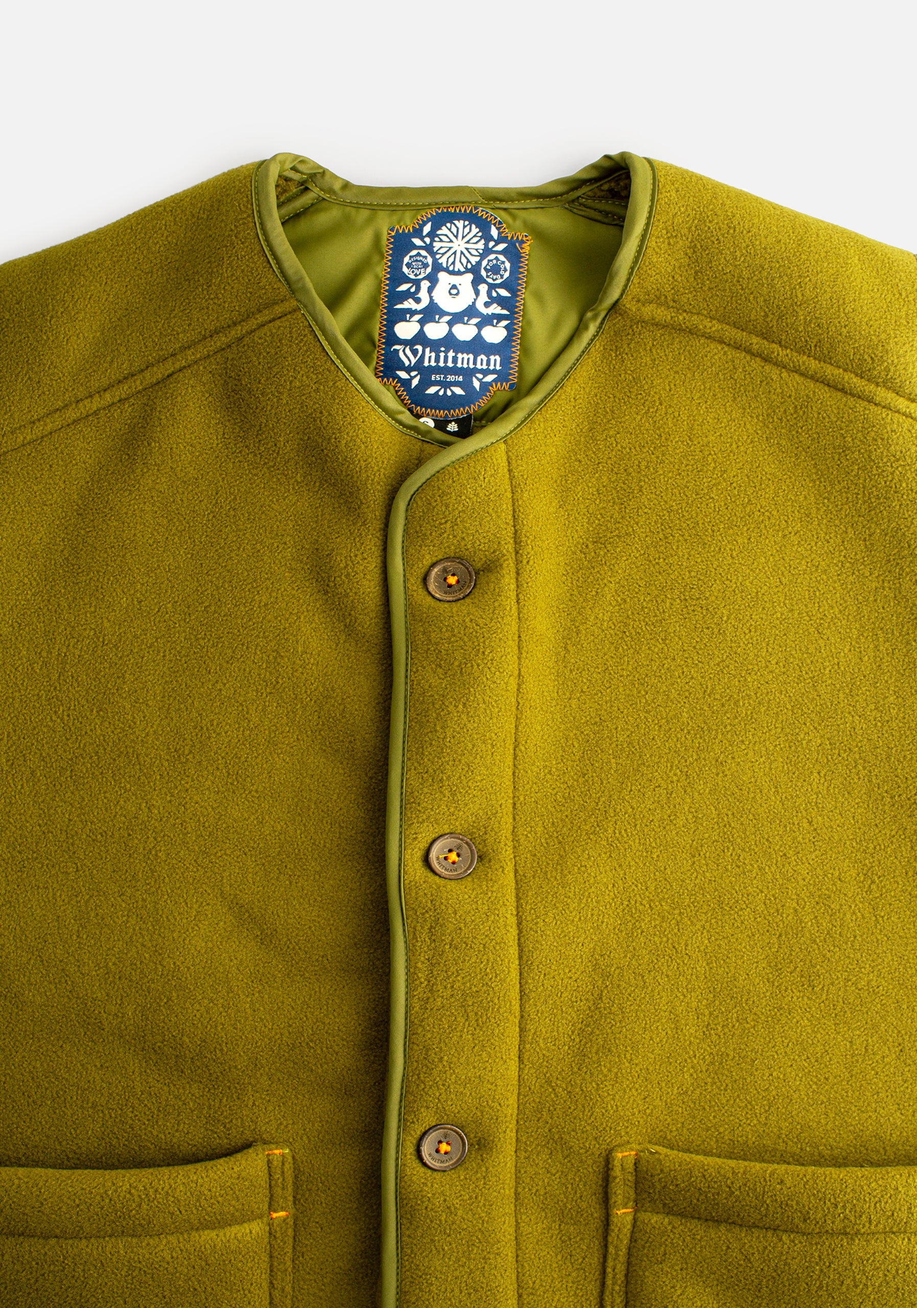 H Adam Sherpa Vest Light Green