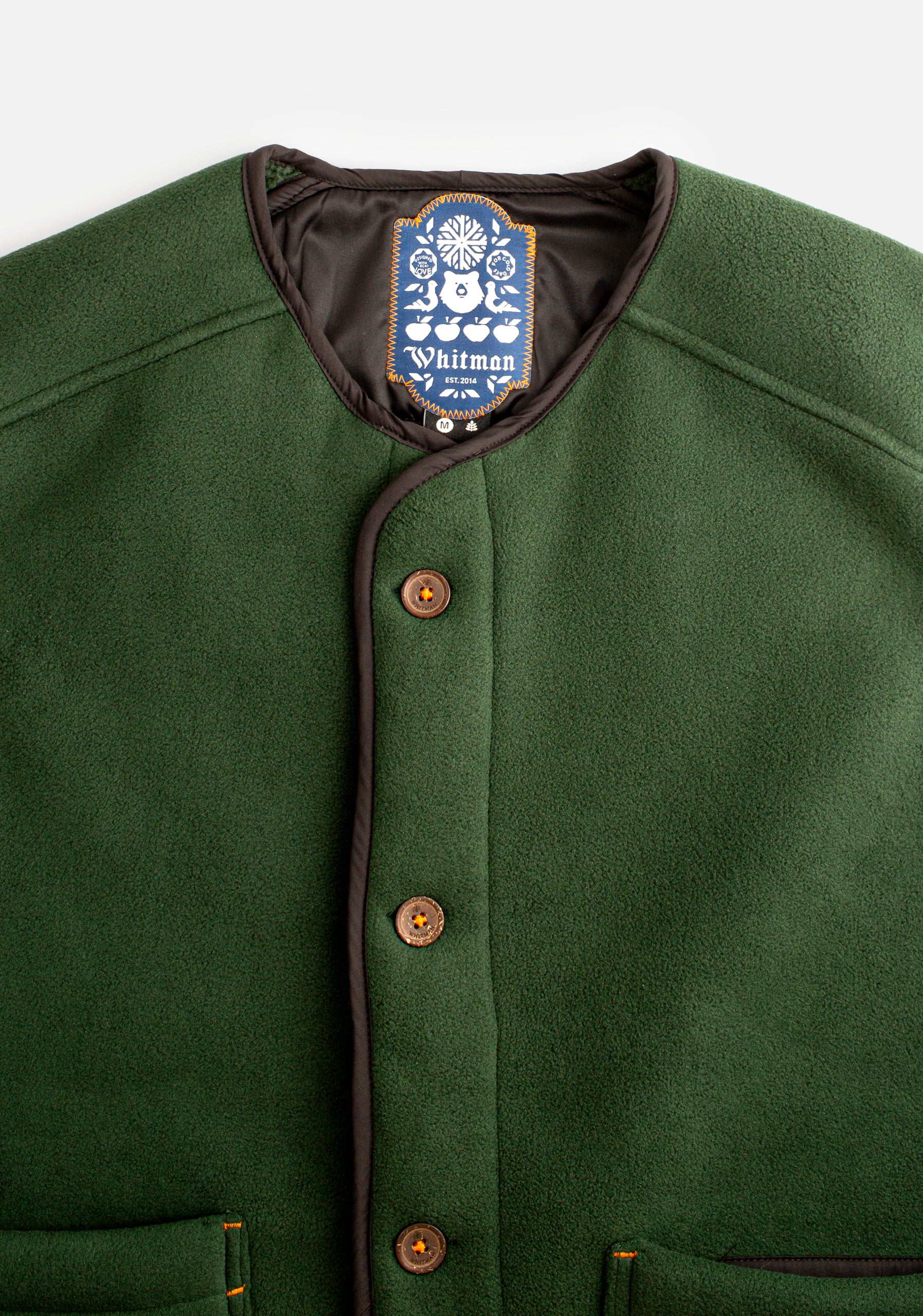 H Adam Sherpa Dark Green Vest.