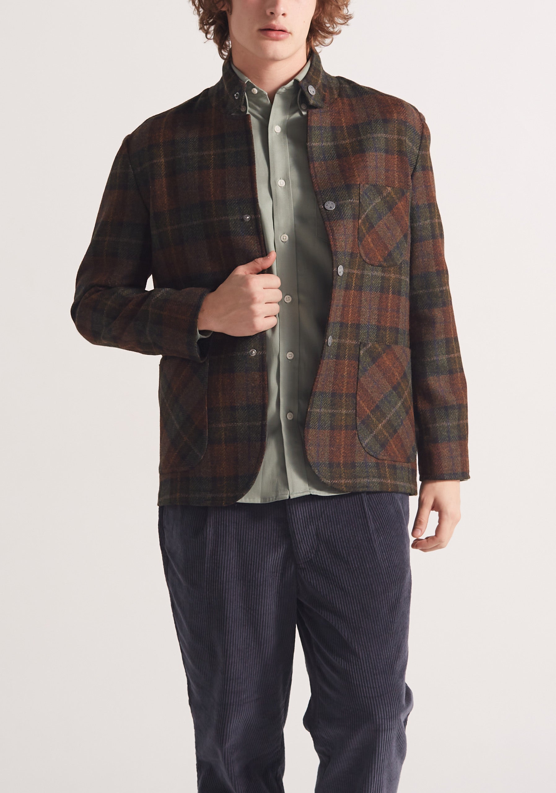 Fontana Green/Brown Plaid Jacket