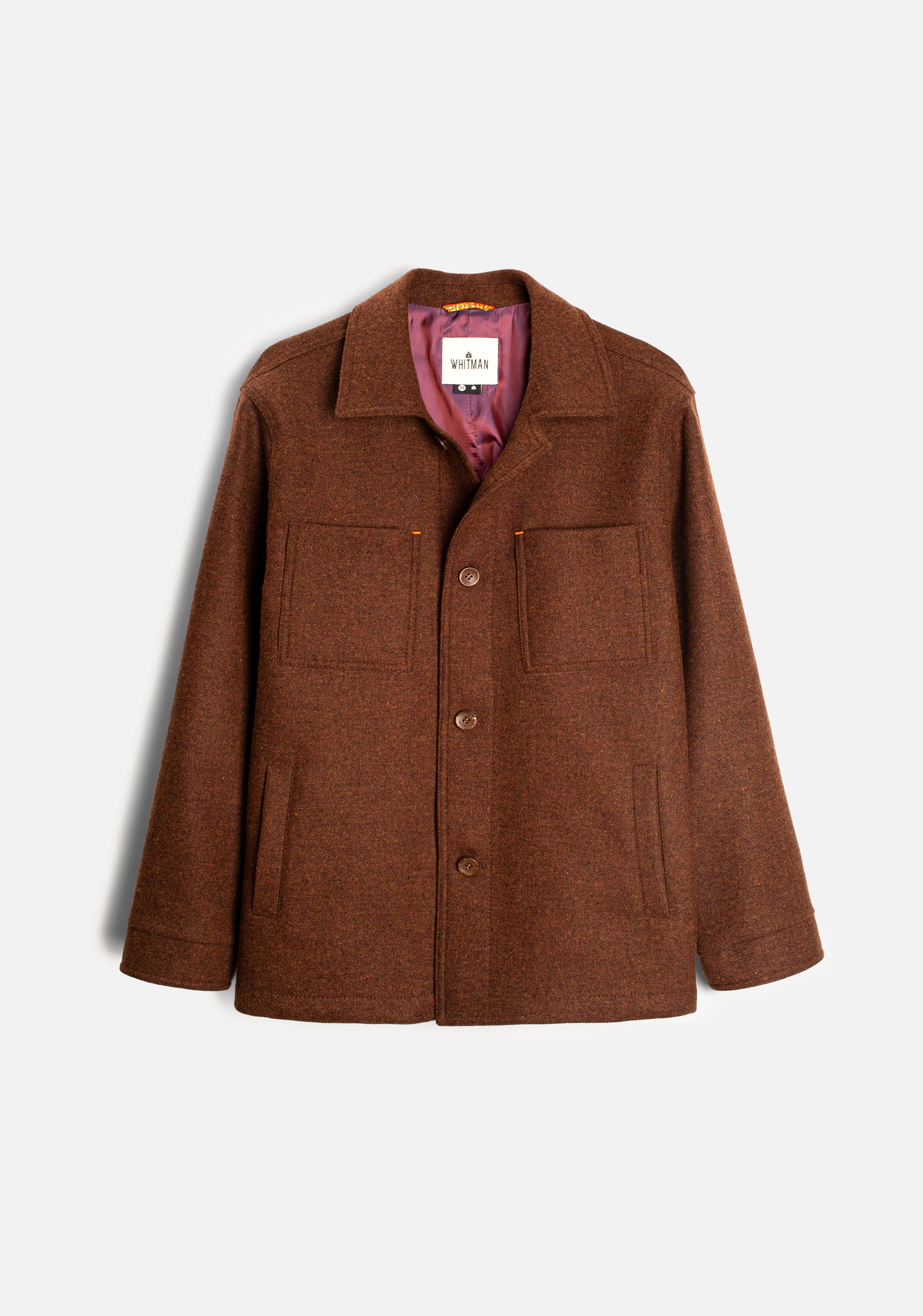 Apolo Jacket Solid Color Coffee Medium Marble