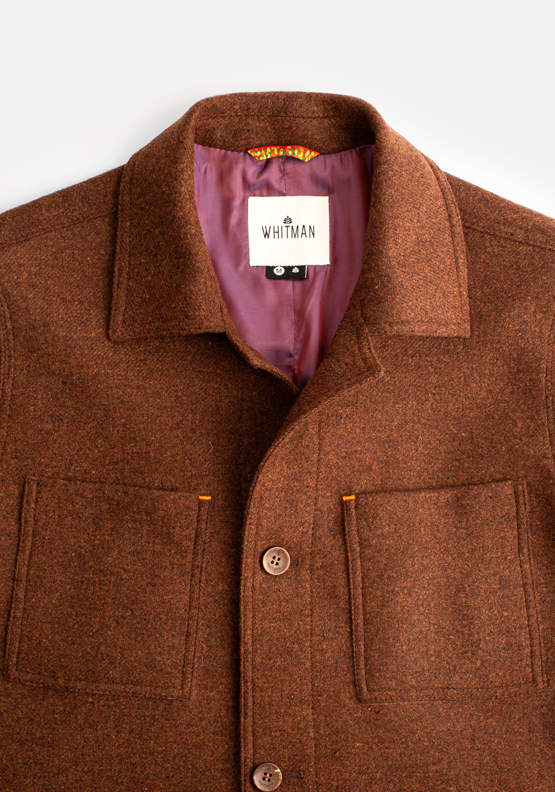 Apolo Jacket Solid Color Coffee Medium Marble