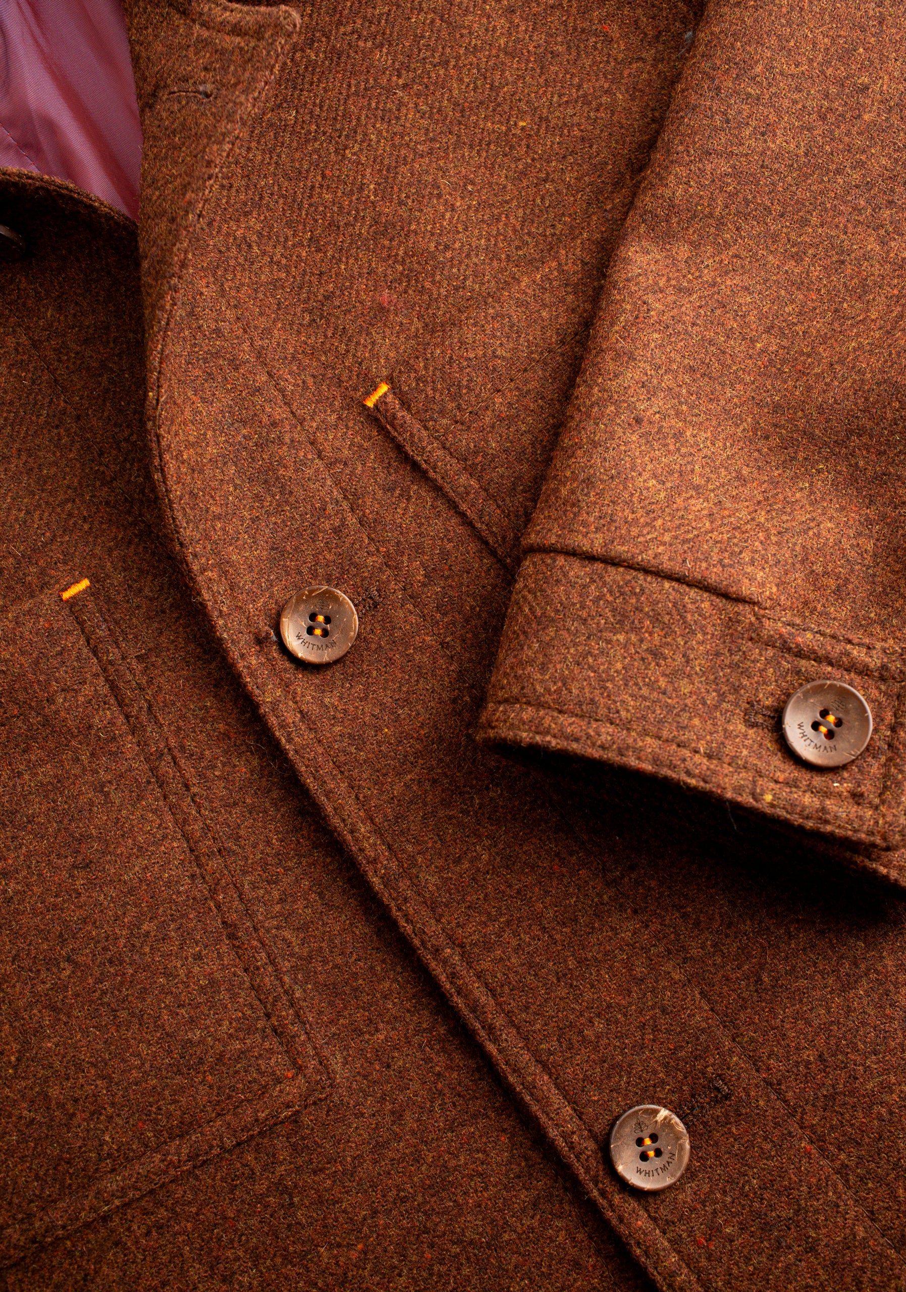 Apolo Jacket Solid Color Coffee Medium Marble