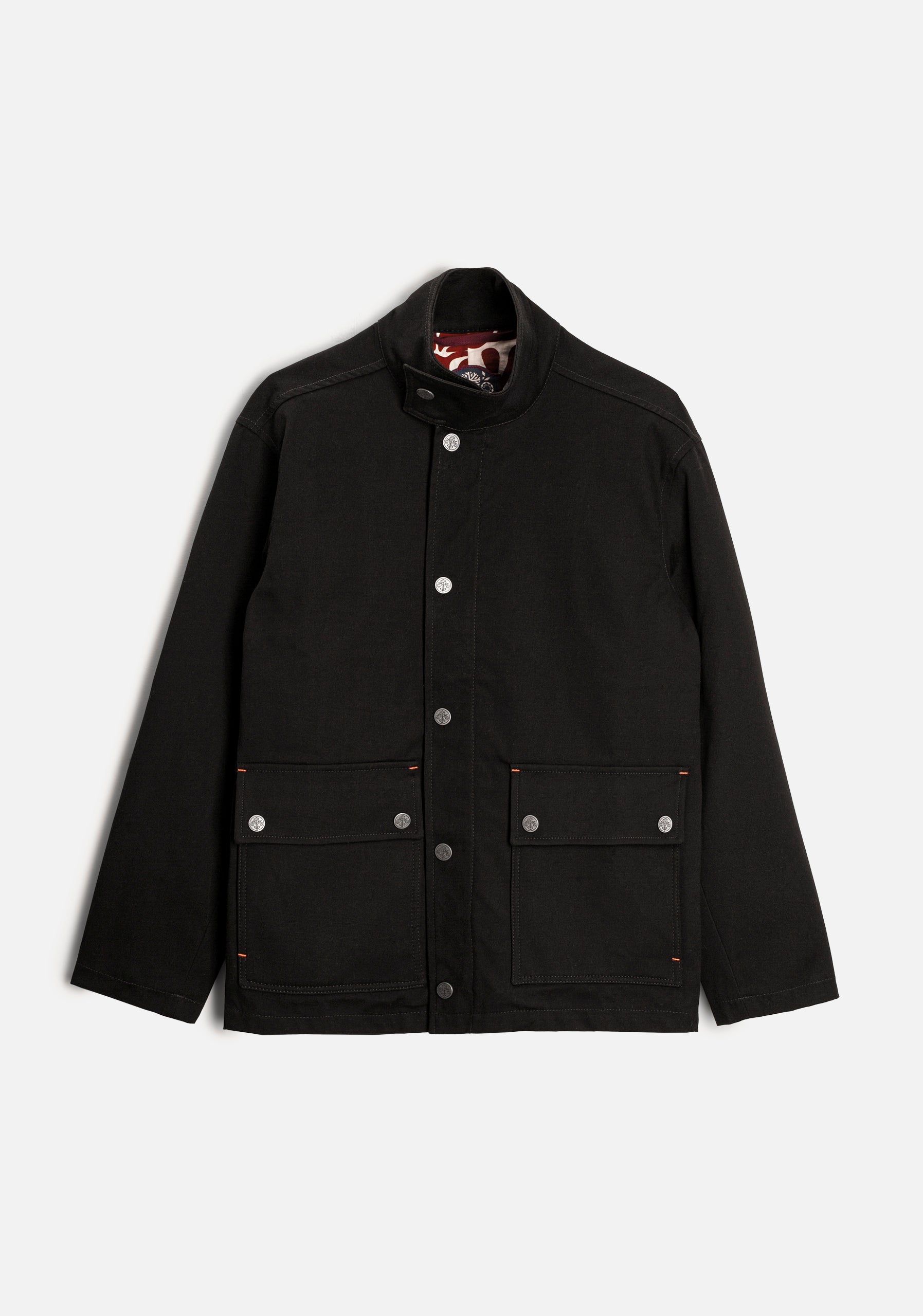 Milos Cotton Jacket Solid Black