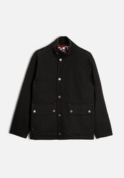 Milos Cotton Jacket Solid Black
