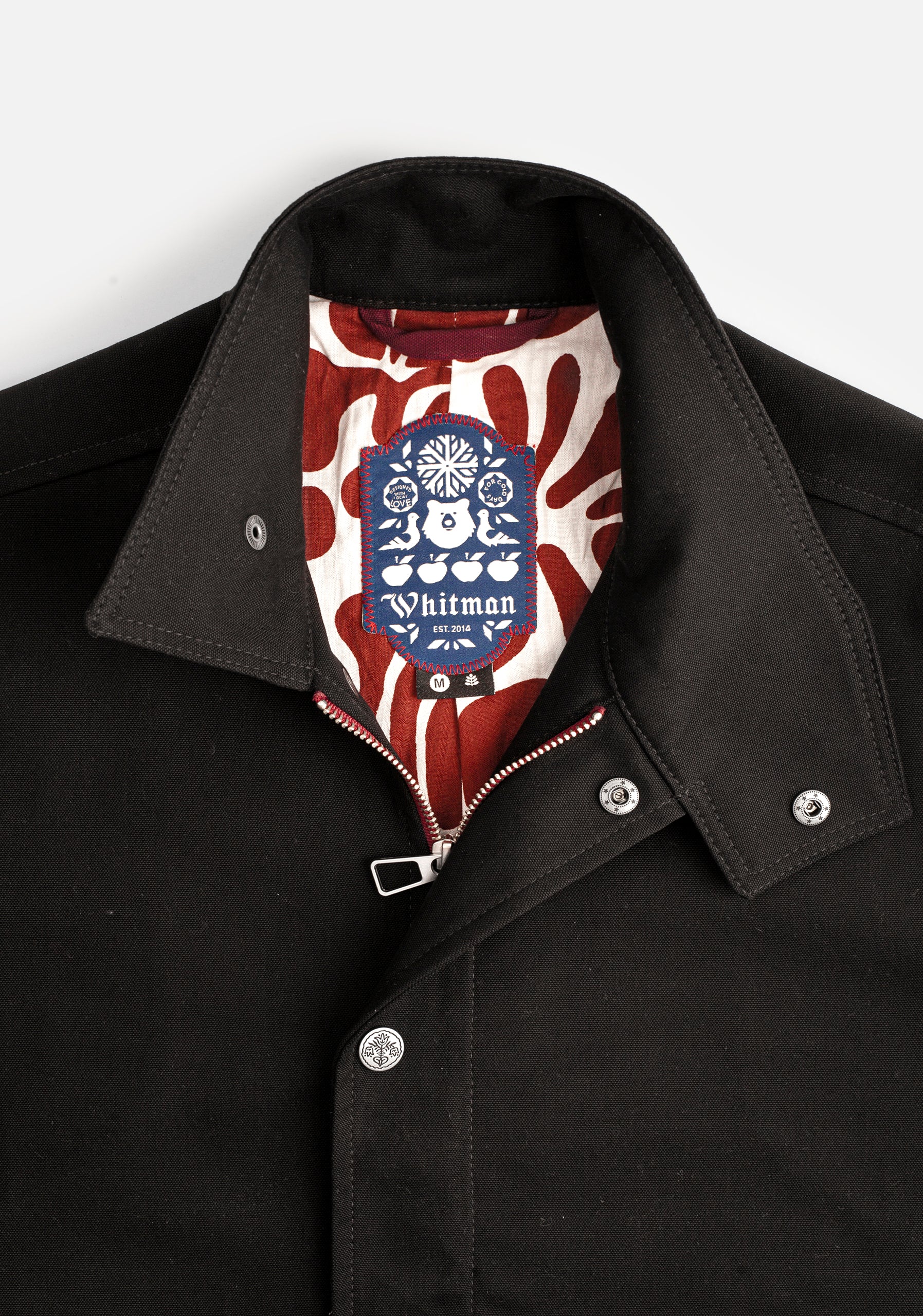 Milos Cotton Jacket Solid Black
