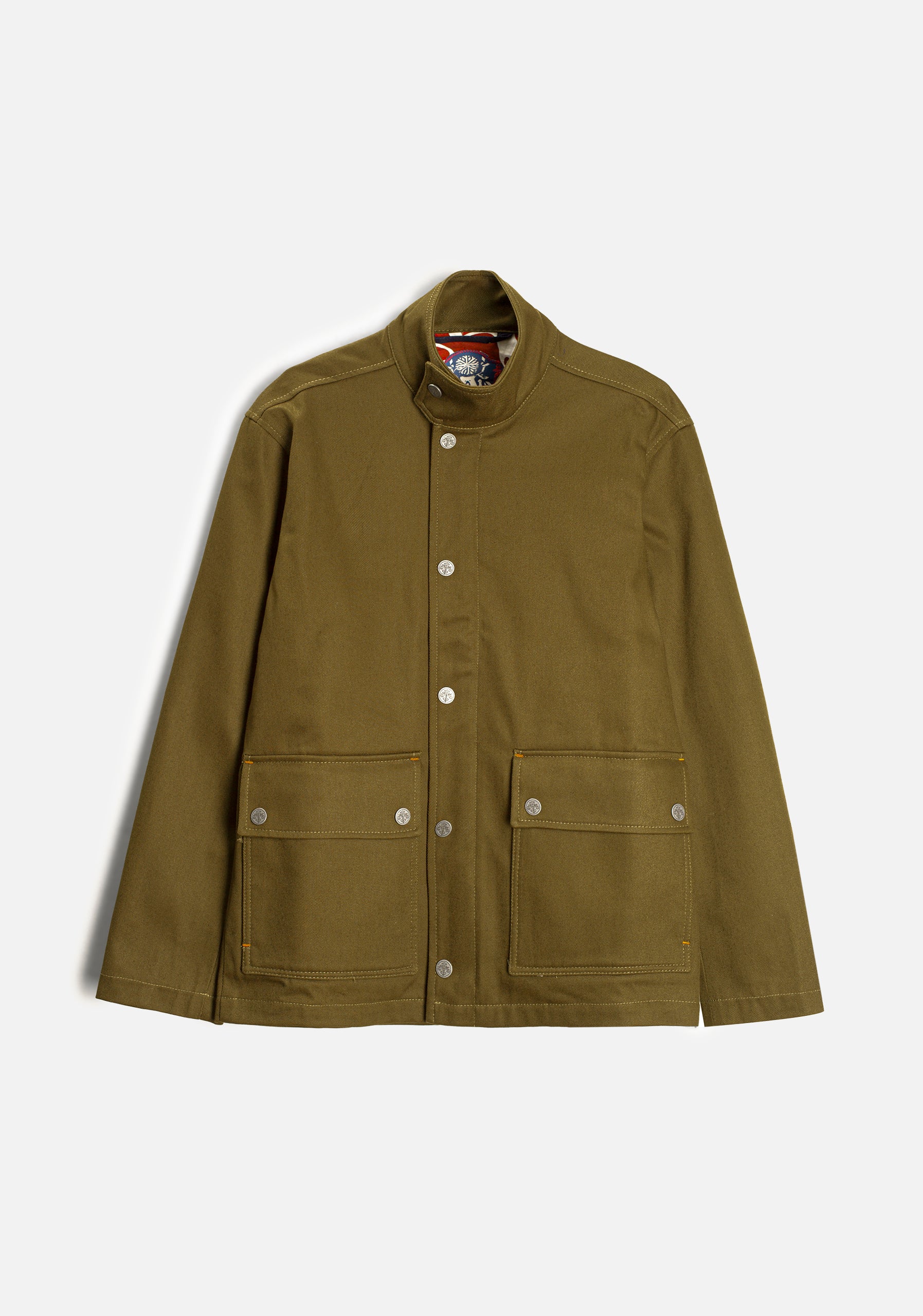 Milos Cotton Jacket Solid Color Medium Green