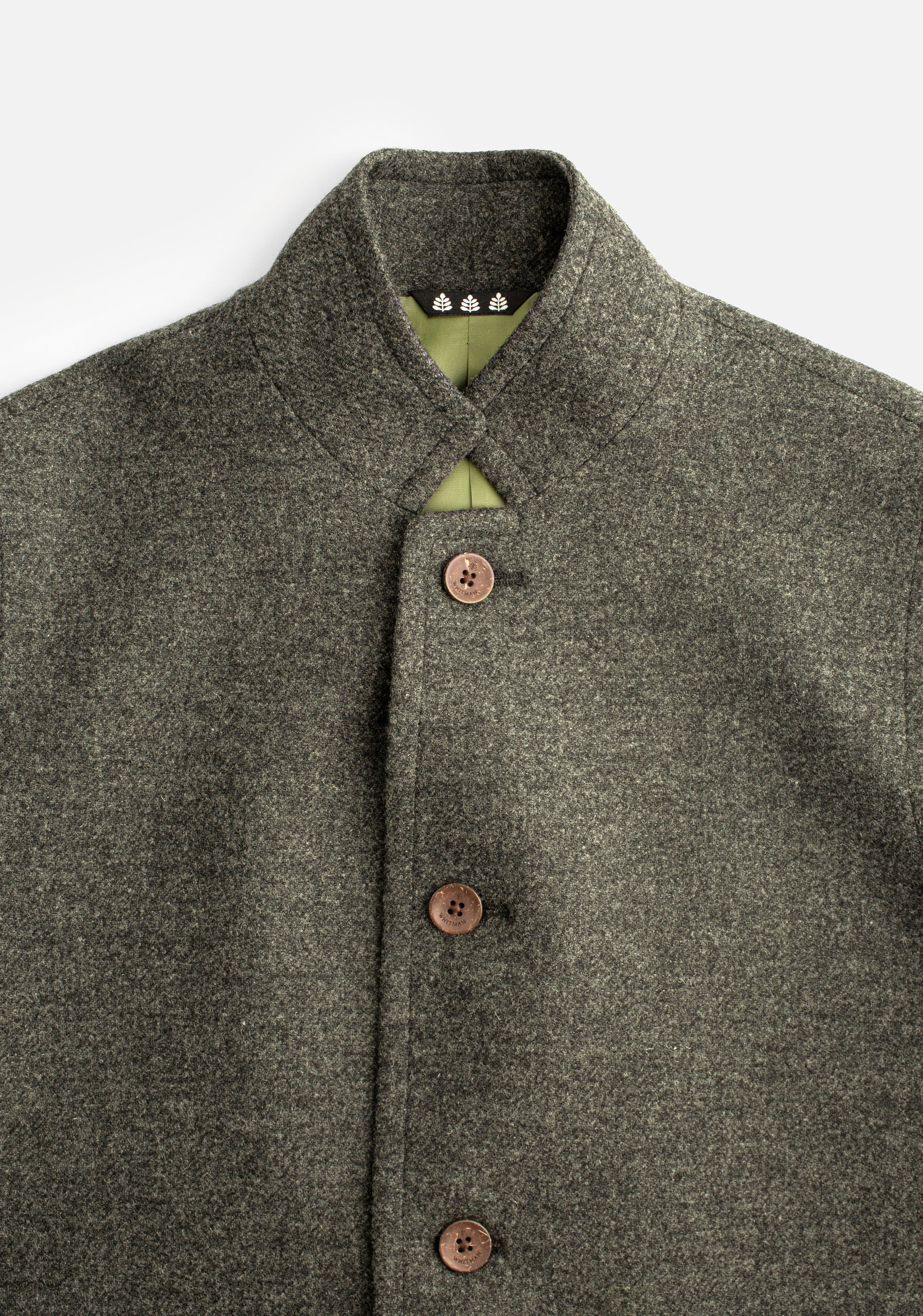 Walt Jacket Solid Color Dark Green Marble