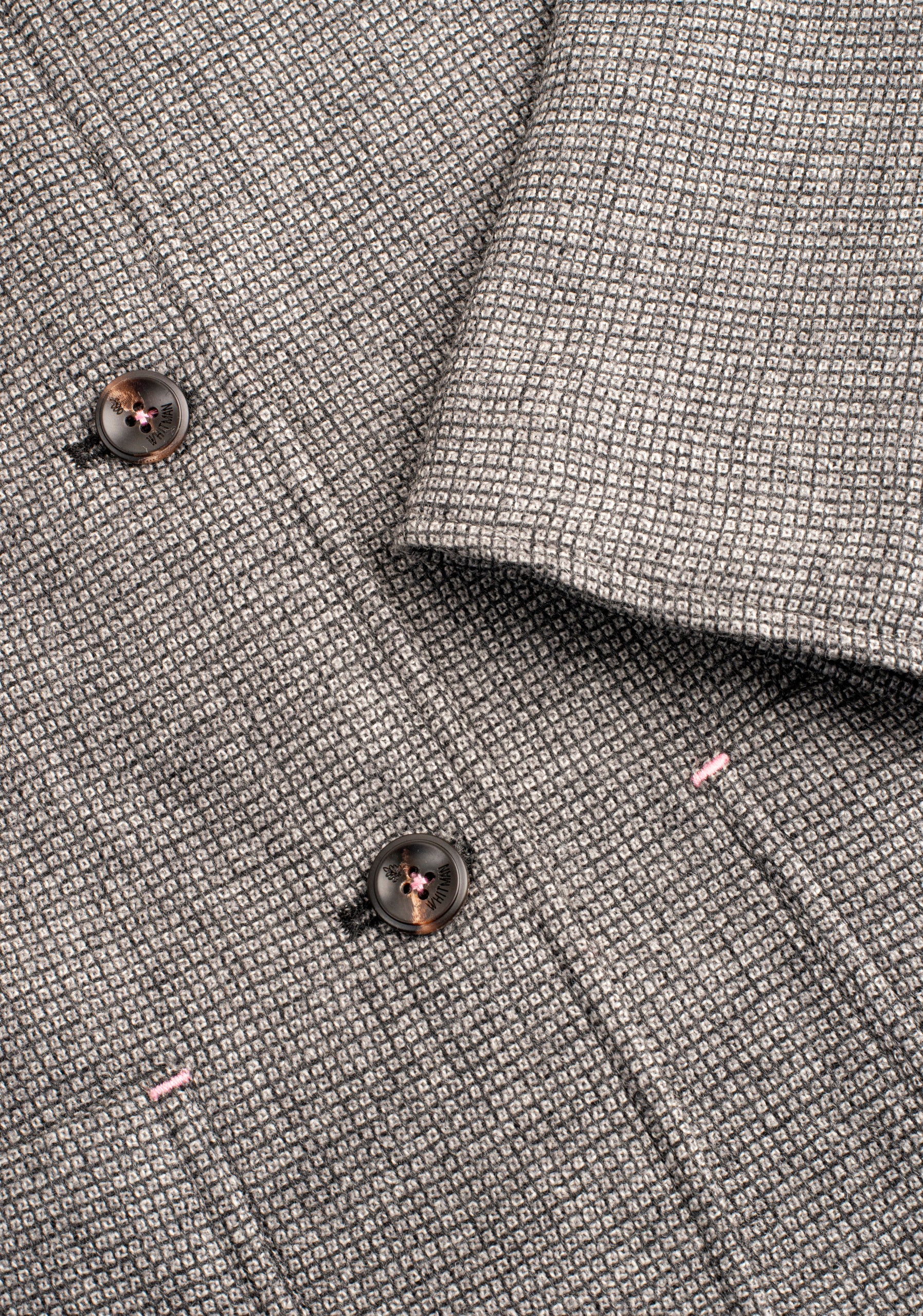 M Atenea Small Check Wool Jacket Gray Medium