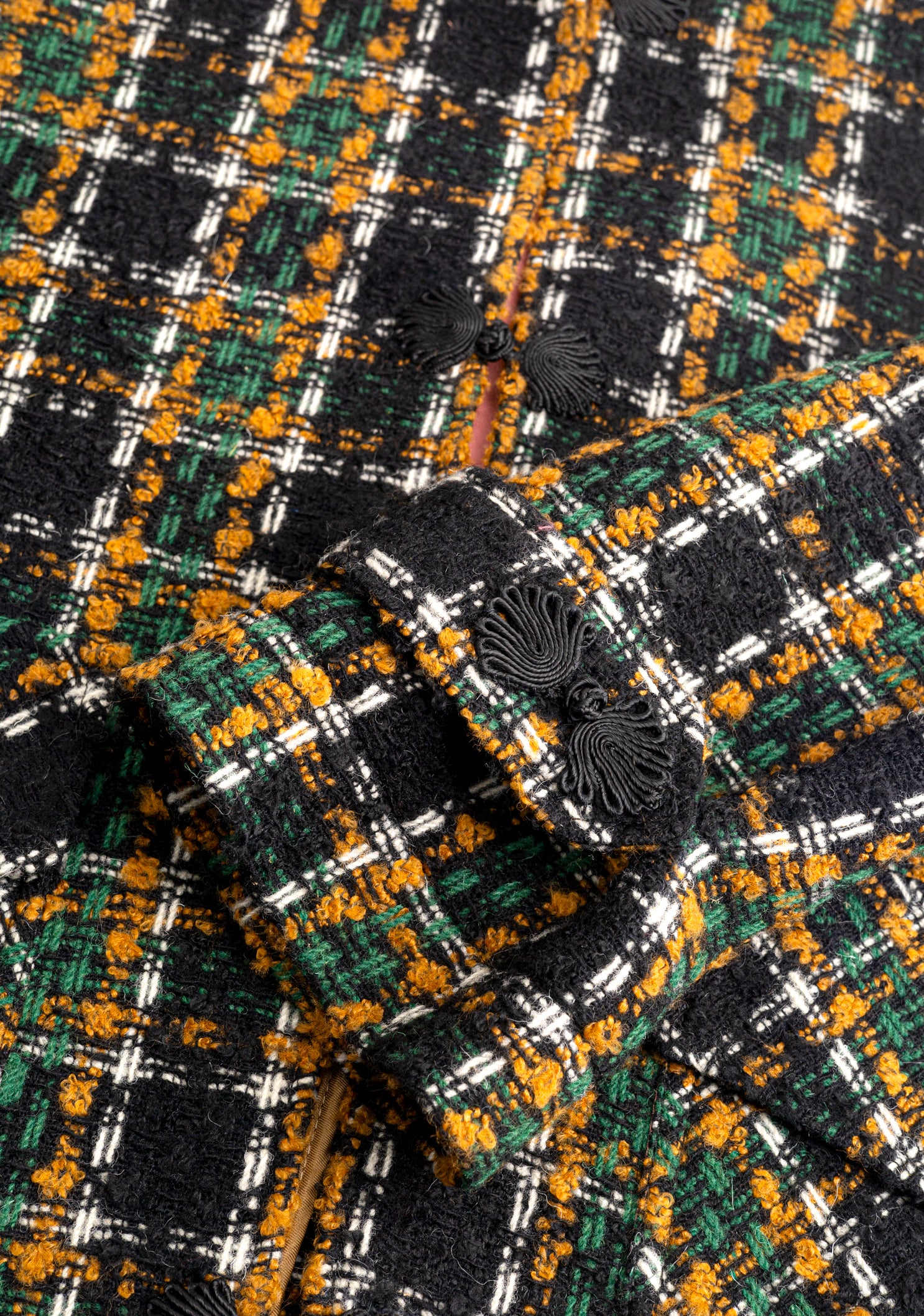 Nagoya Black Plaid Boucle Jacket