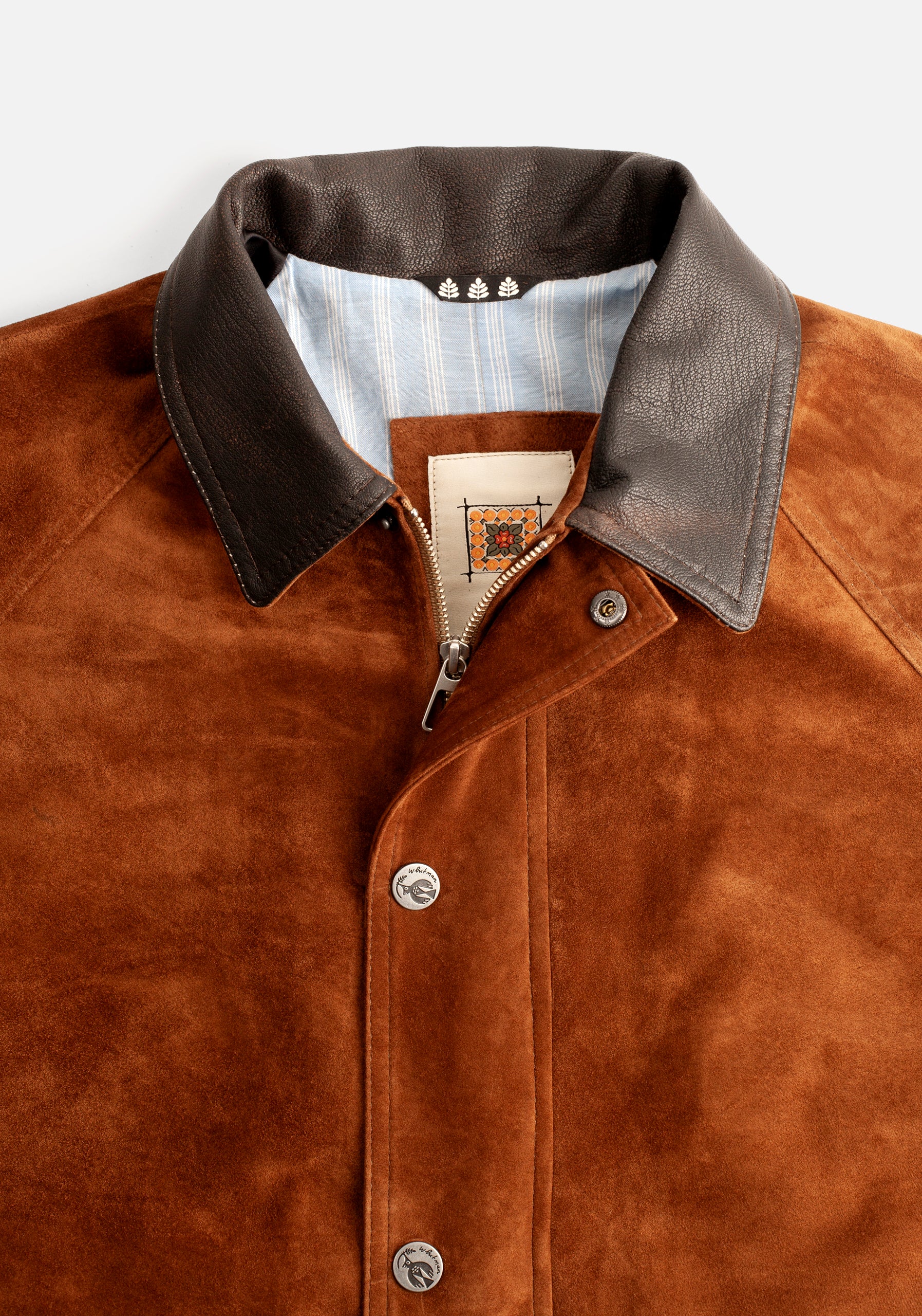 H Oia Tobacco Suede Jacket
