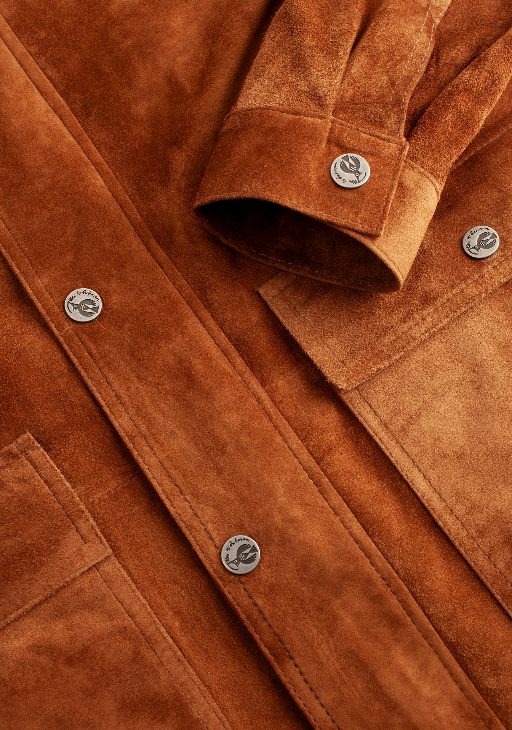 H Oia Tobacco Suede Jacket
