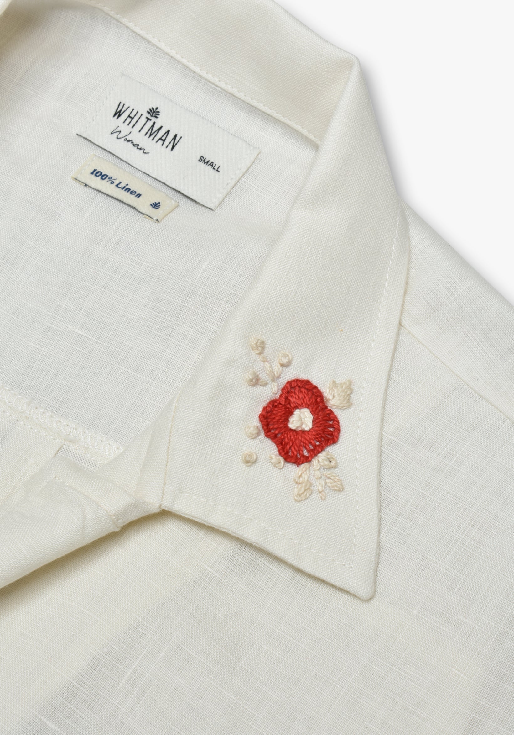 Praia Linen Embroidered Ivory Set