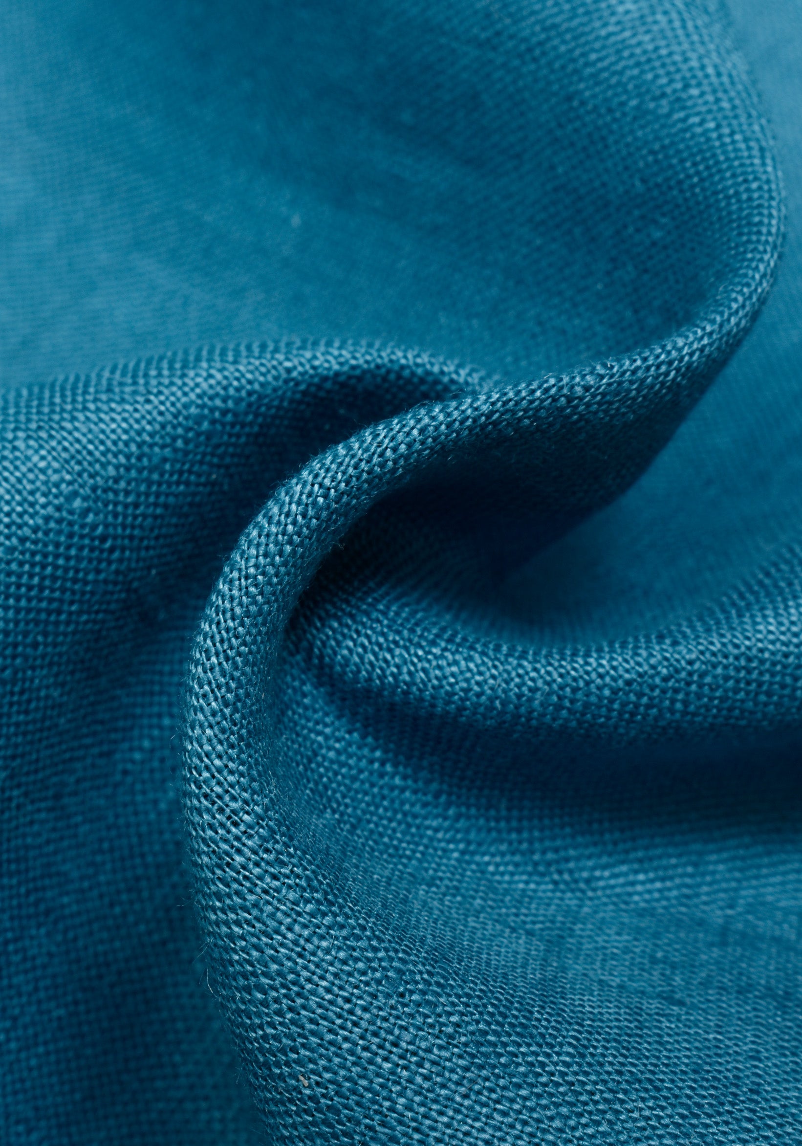 Praia Linen Embroidered Turquoise Set