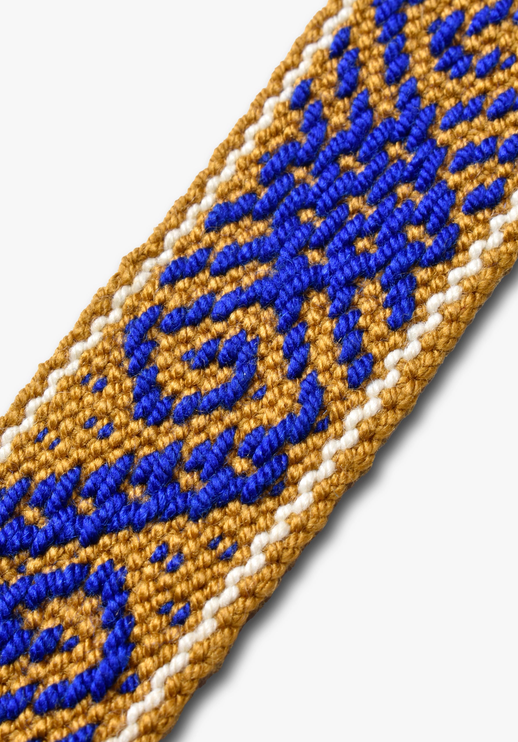 Ochre-Blue Calvino Woven Belt