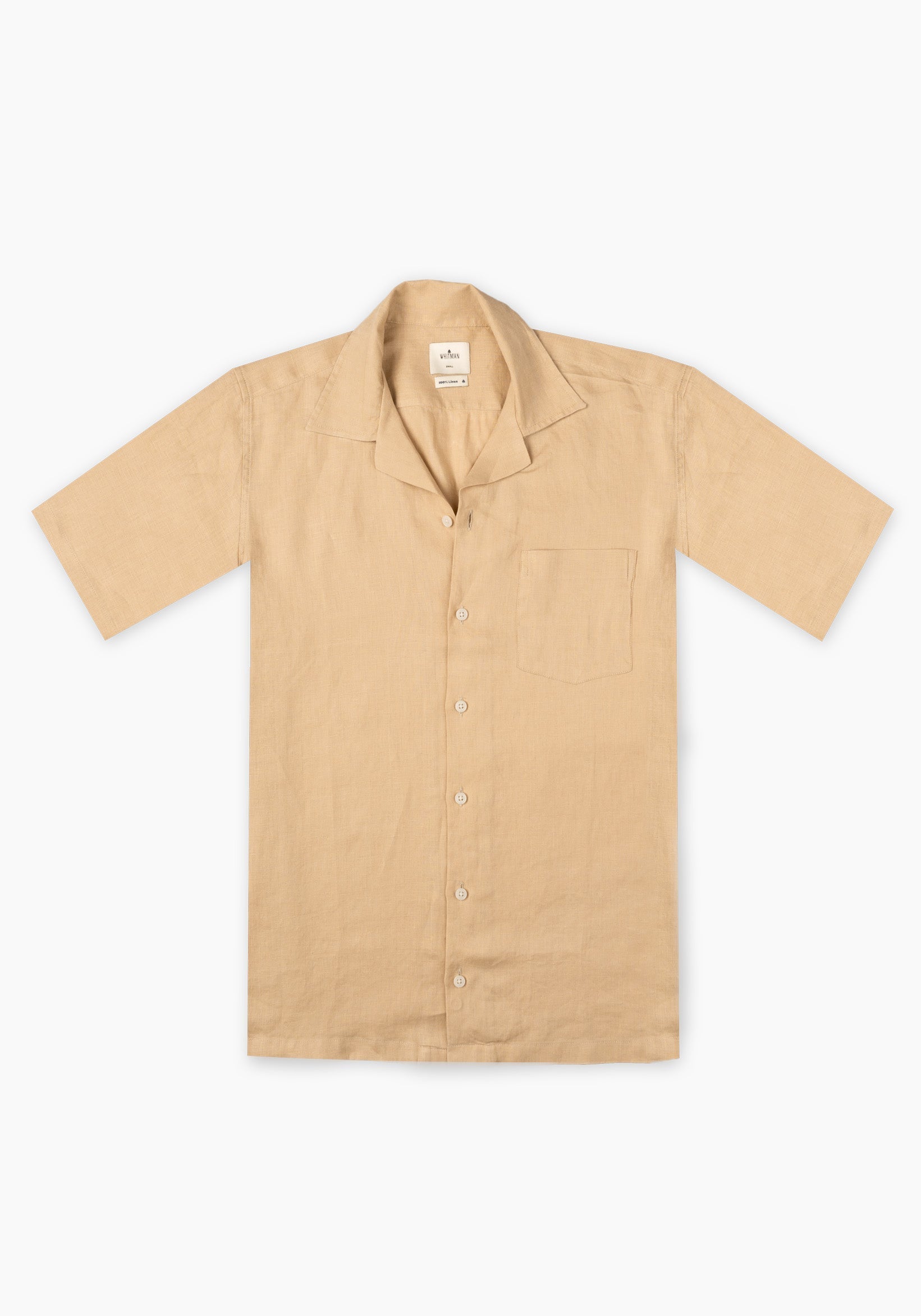 Camel Linen Cuban Shirt