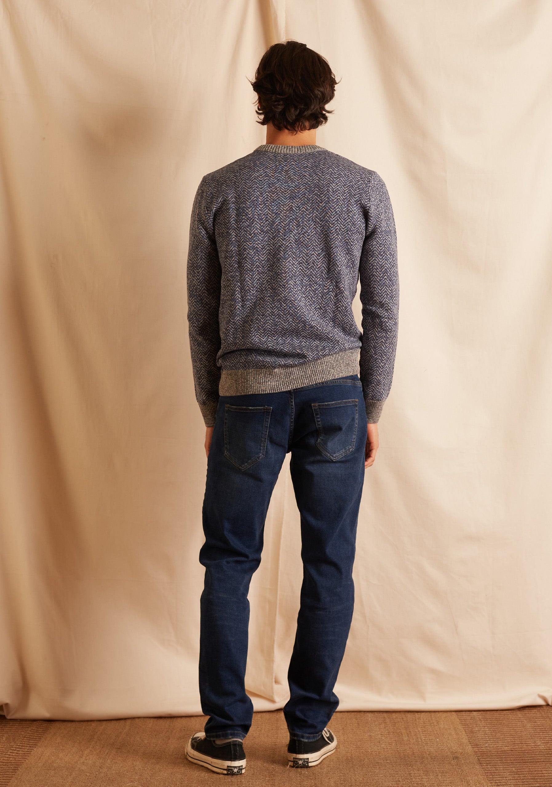 Gray Jacquard Sweater MZ