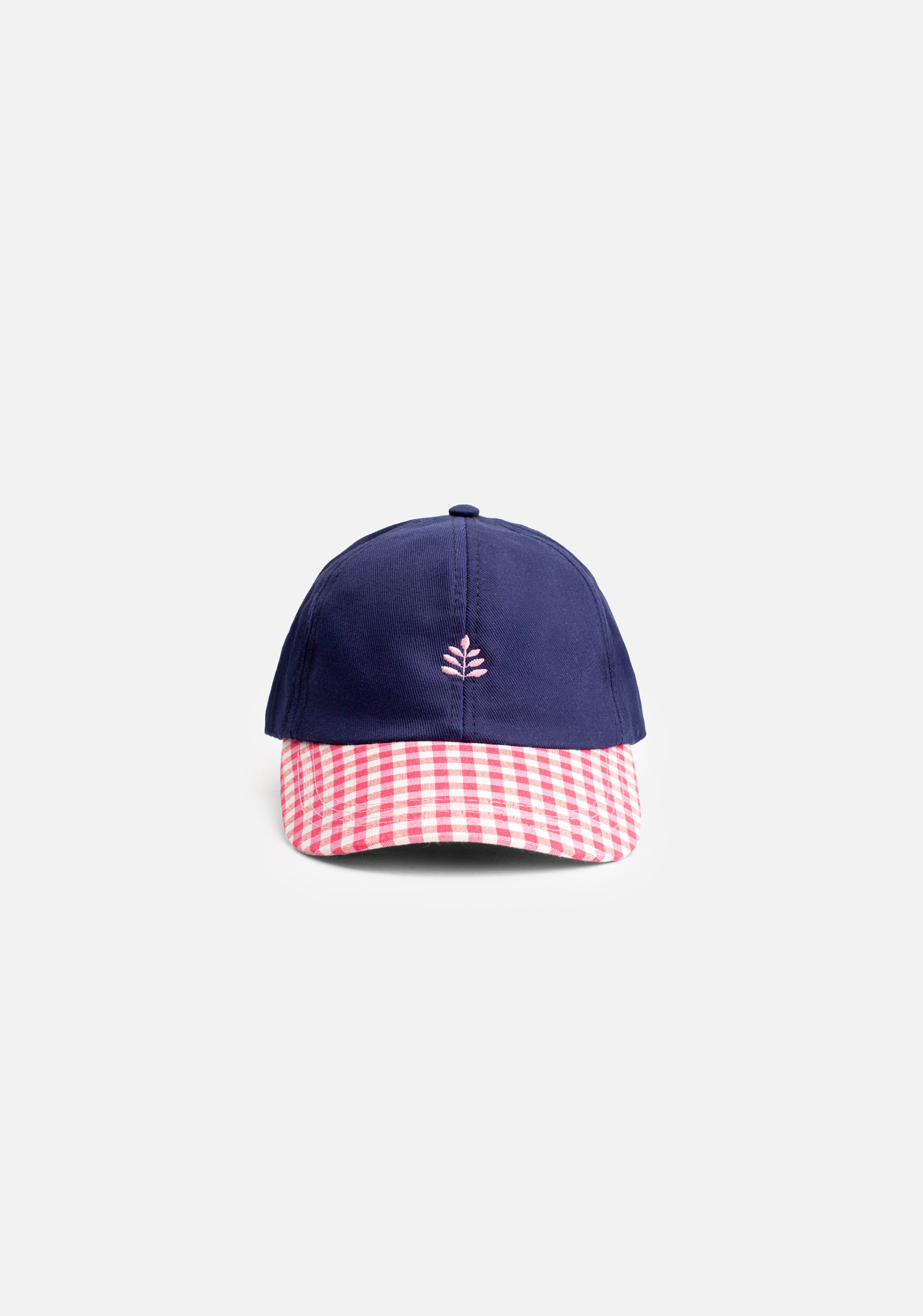 Atenas Cap Navy Blue-Pink Checked