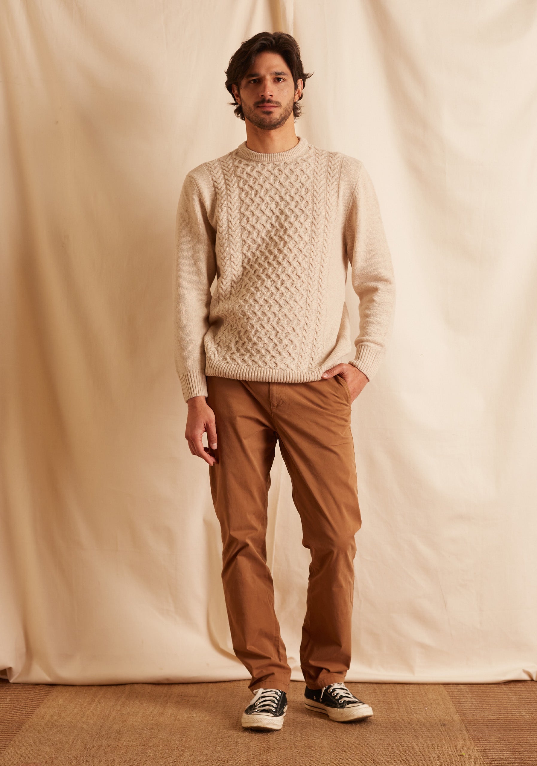 Toronto Sweater in Bone fleck